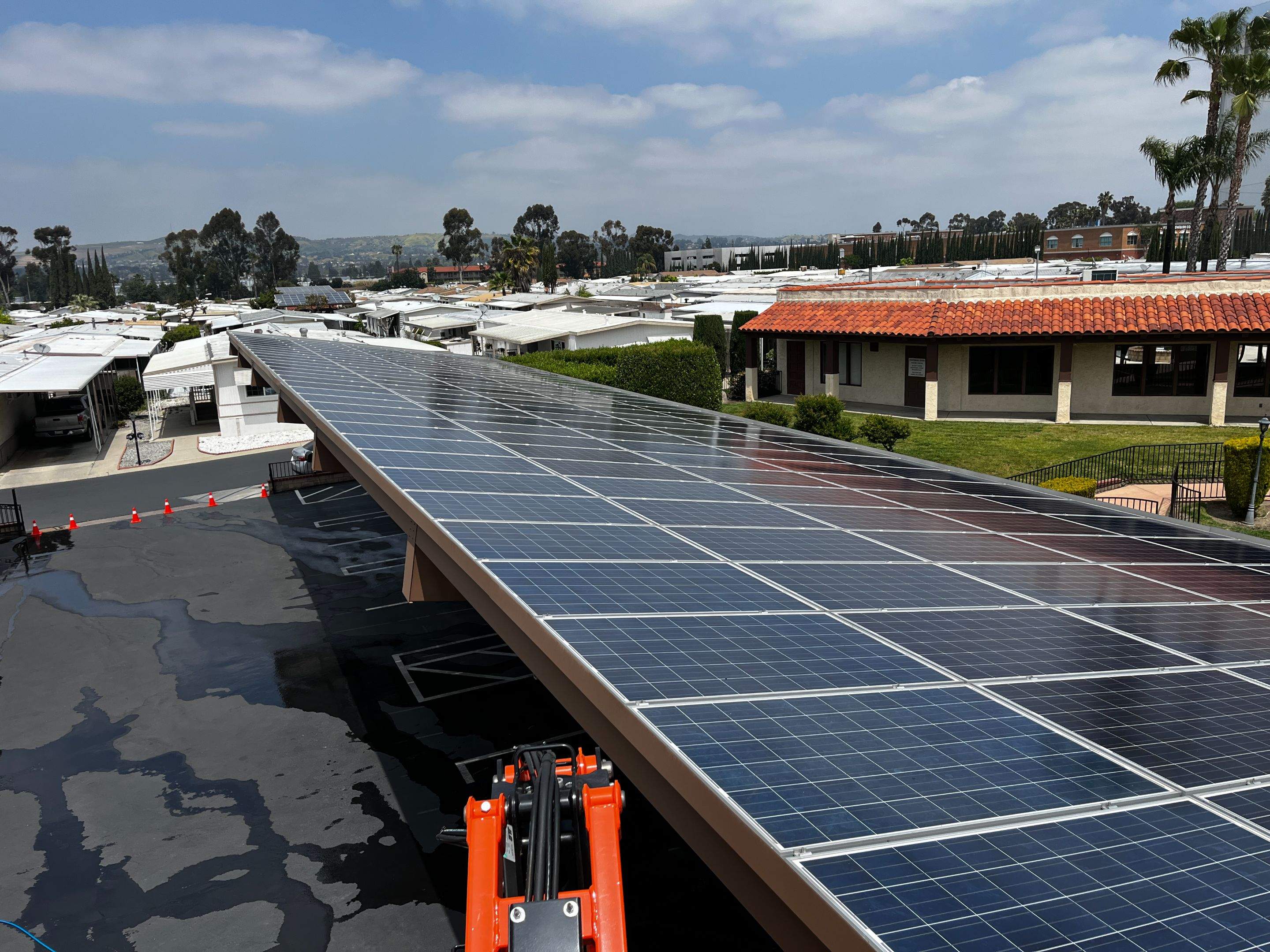 Carport Solar Panel Cleaning in Rowland Heights by Palm Coast Solar Cleaning