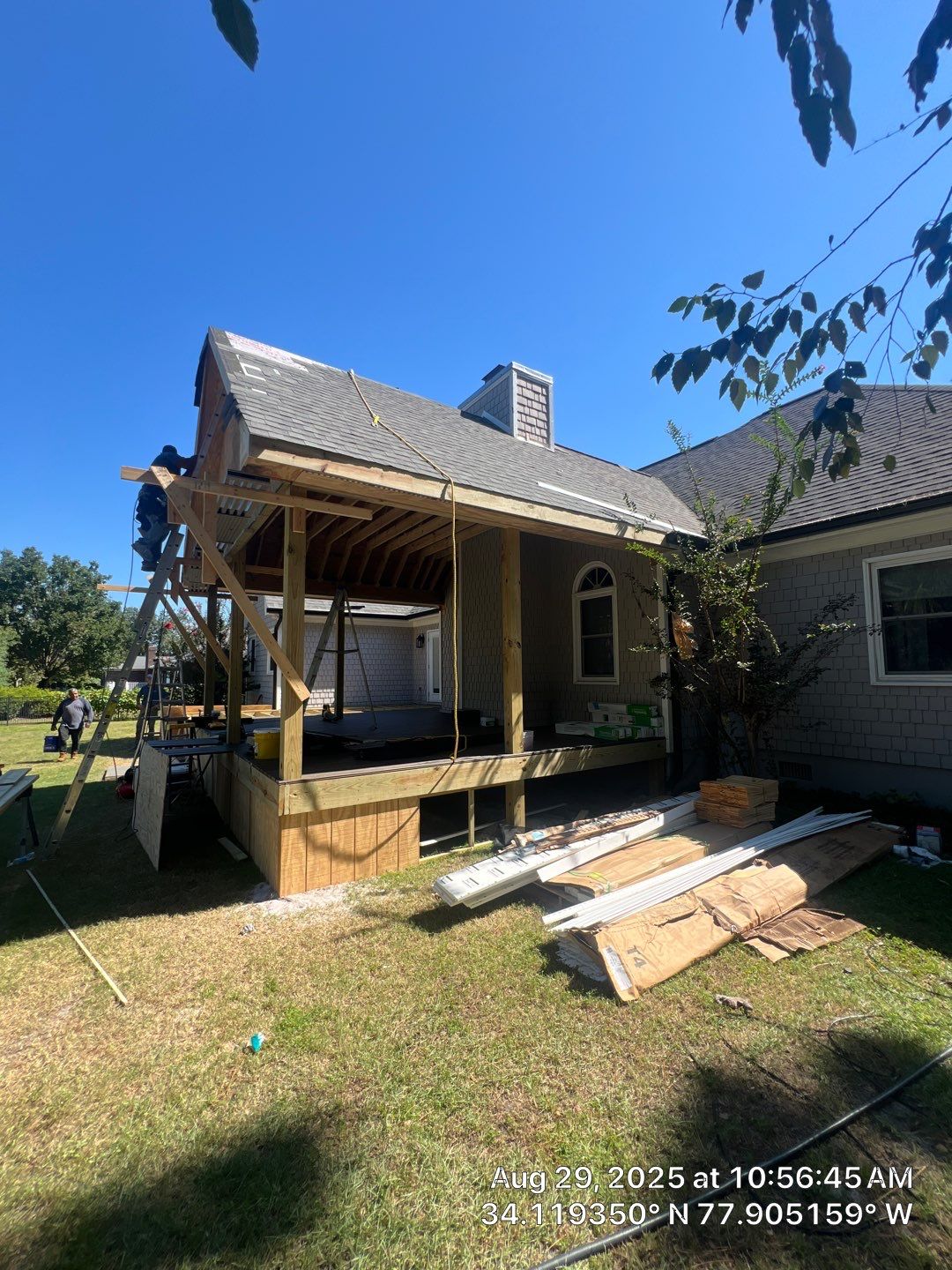 Back Porch Addition in Beau Rivage by RGR Construction and Roofing, LLC