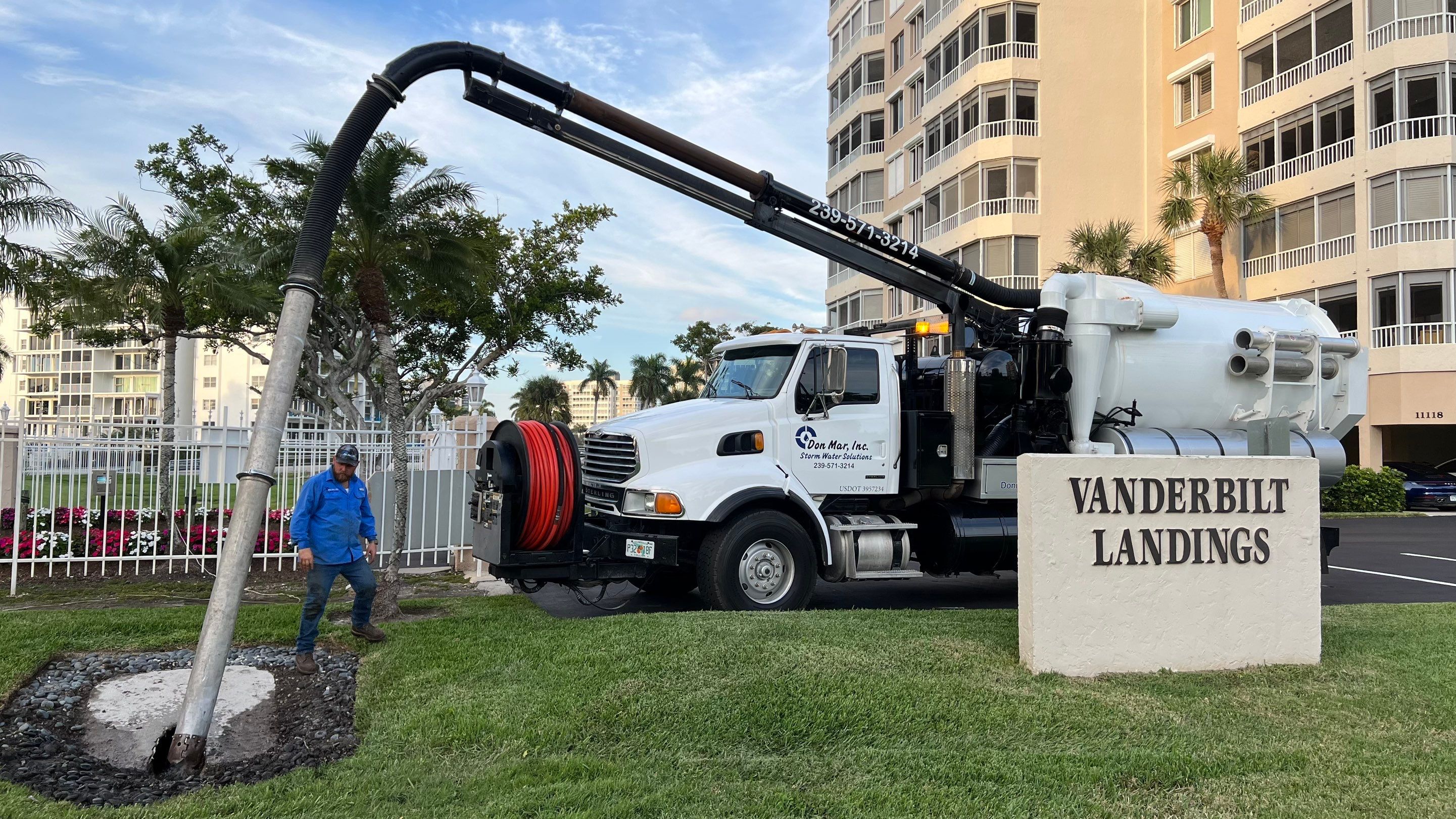 Condo Storm Water System Cleaning and Maintenance From Hurricane Ian by APS Power & Water