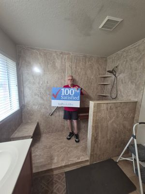 Tub and Shower to Large Walk-in Shower in Kyle