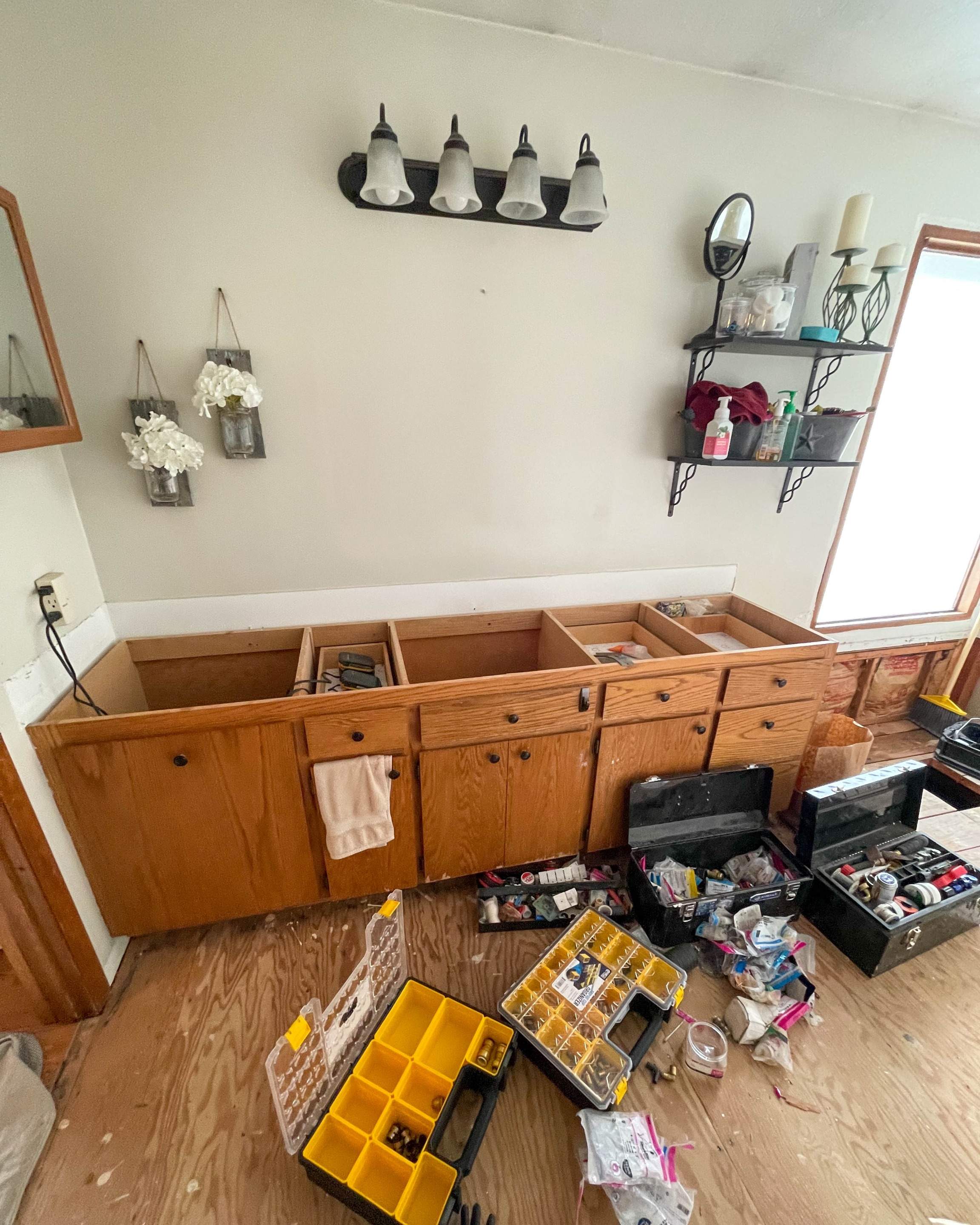 Bathroom Remodel using Shower Kit by Villegas Remodeling, LLC