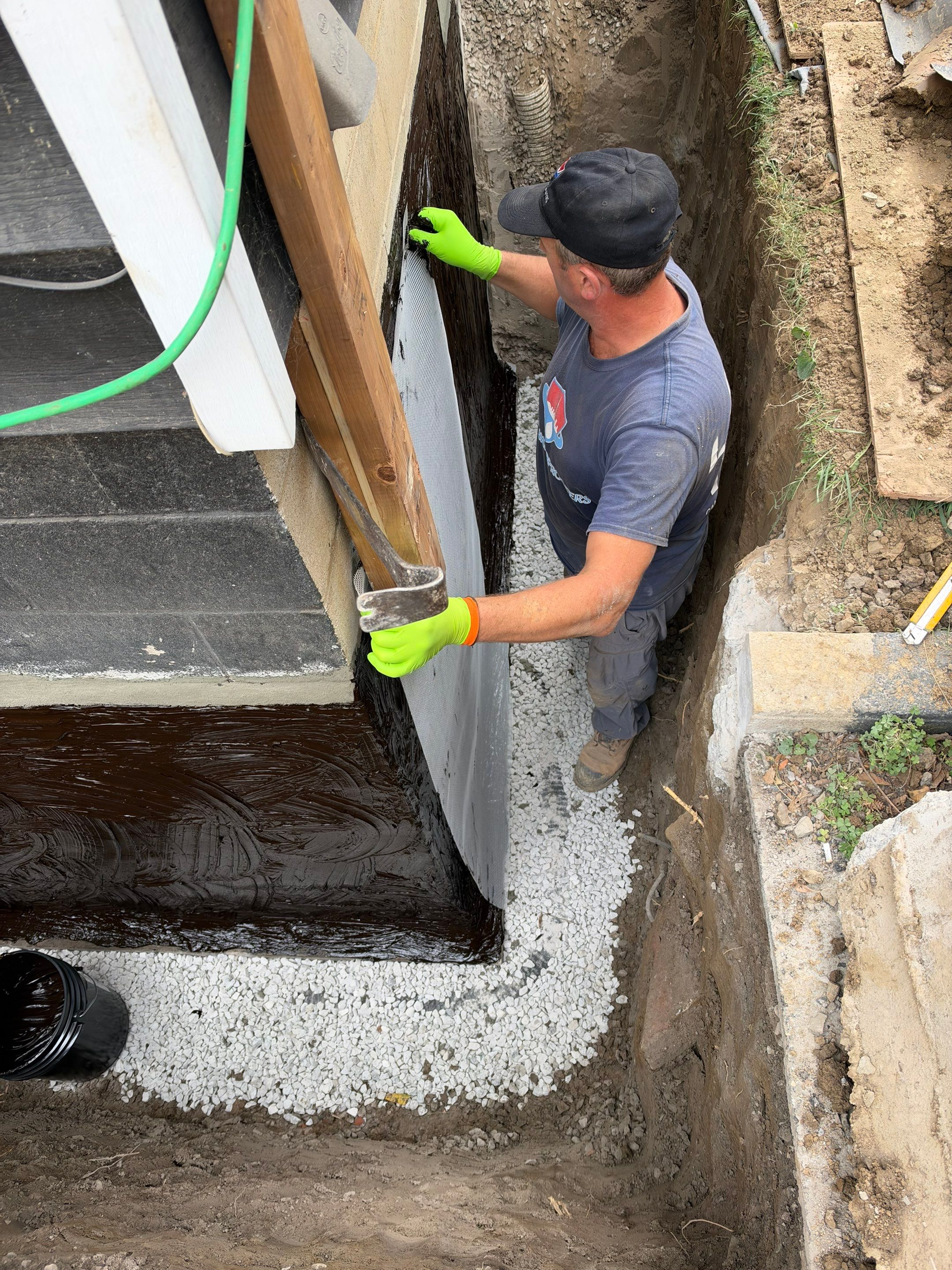 Exterior Foundation Waterproofing and Weeping Tile Installation in Hamilton by Canada Waterproofers Inc