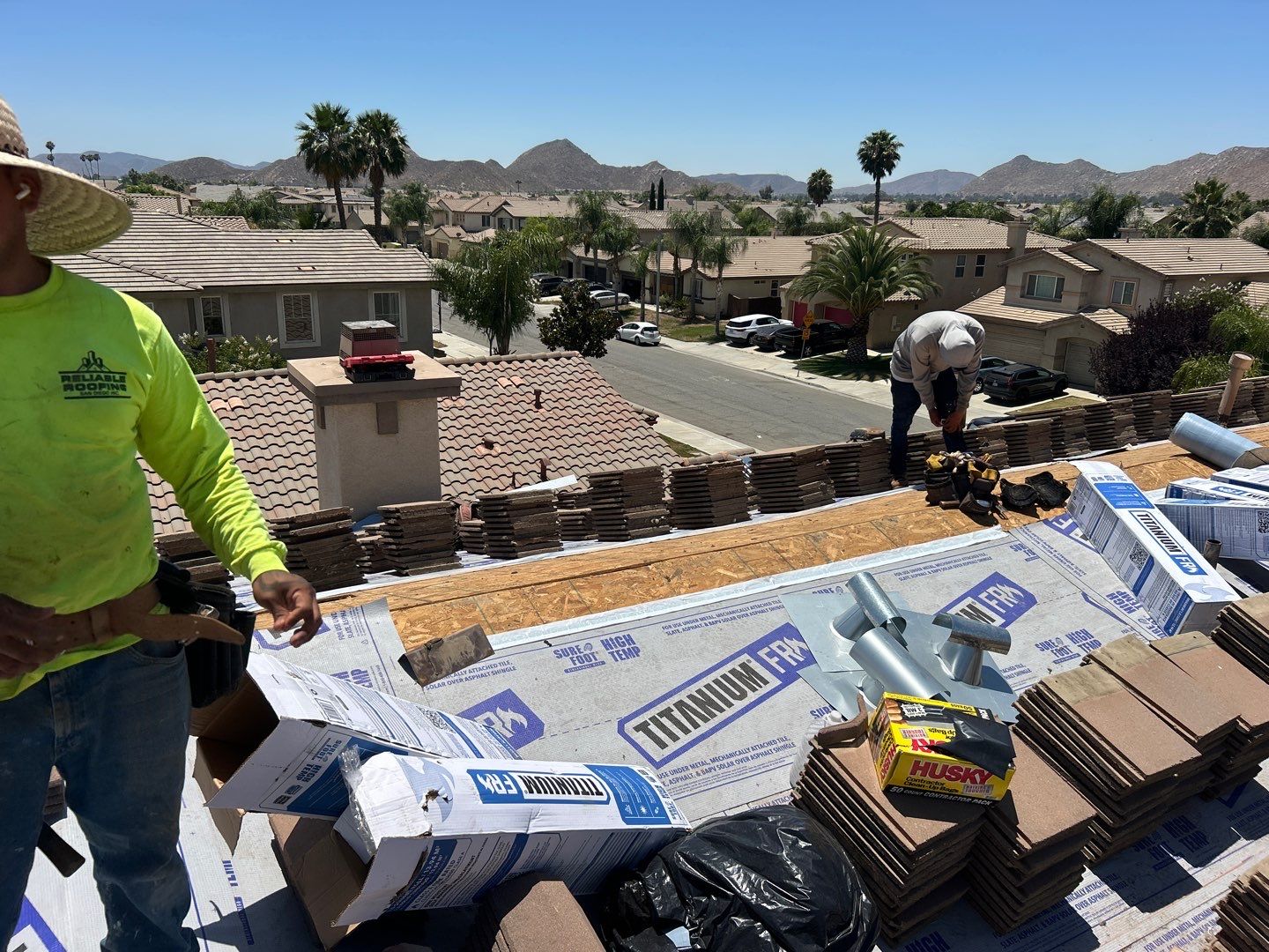 Complete Concrete Tile Roof Replacement and Solar Integration in San Jacinto by Reliable Roofing San Diego Inc.