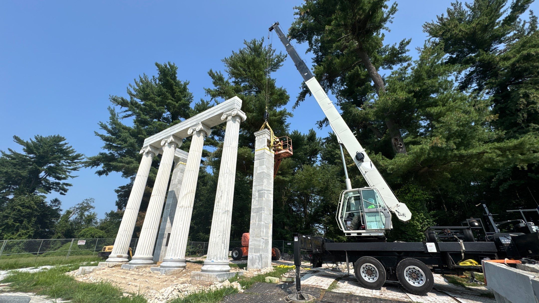 Historic Colonnade Restoration and Masonry Repair in Princeton by INTERSTATE CONTRACTING & RESTORATION