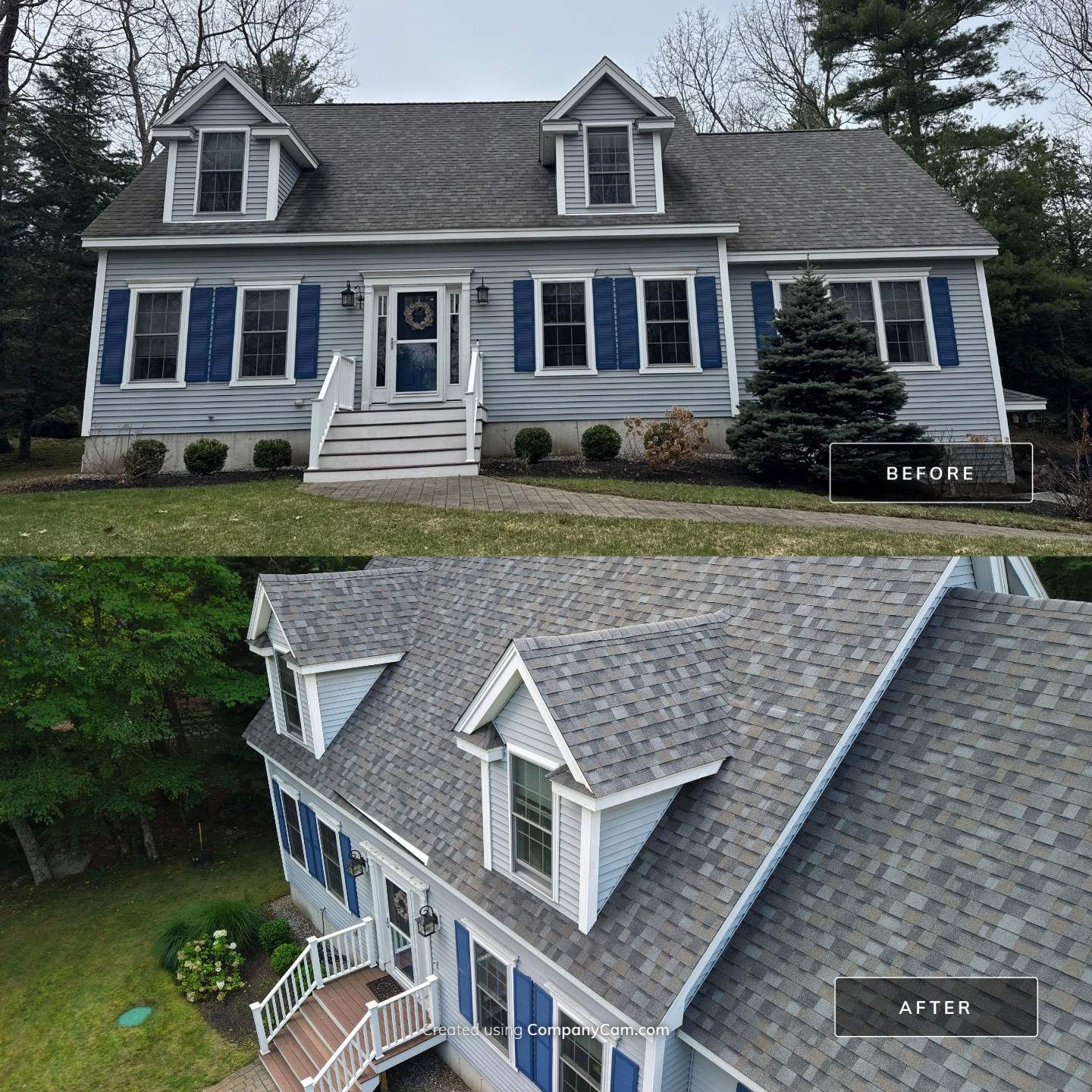 Cape Roof Replacement With Rot Repair and Exhaust Reroute in Exeter, NH — additional view by Compass Exteriors