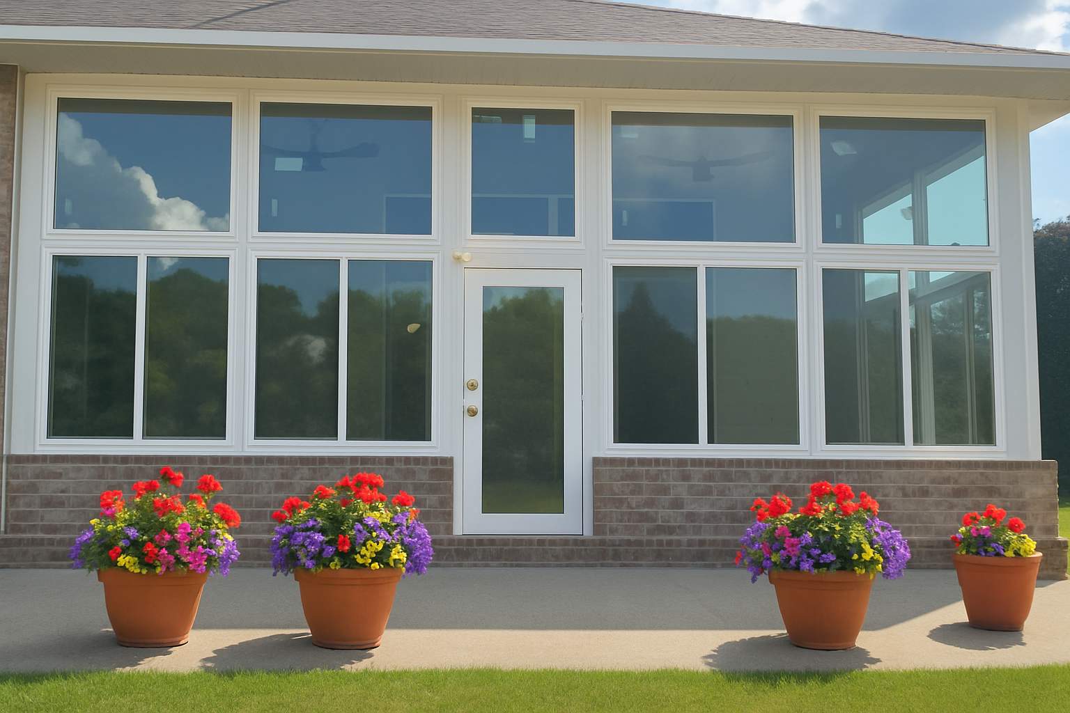 Screen Room Conversion to Glass Under  by Titan Sunrooms