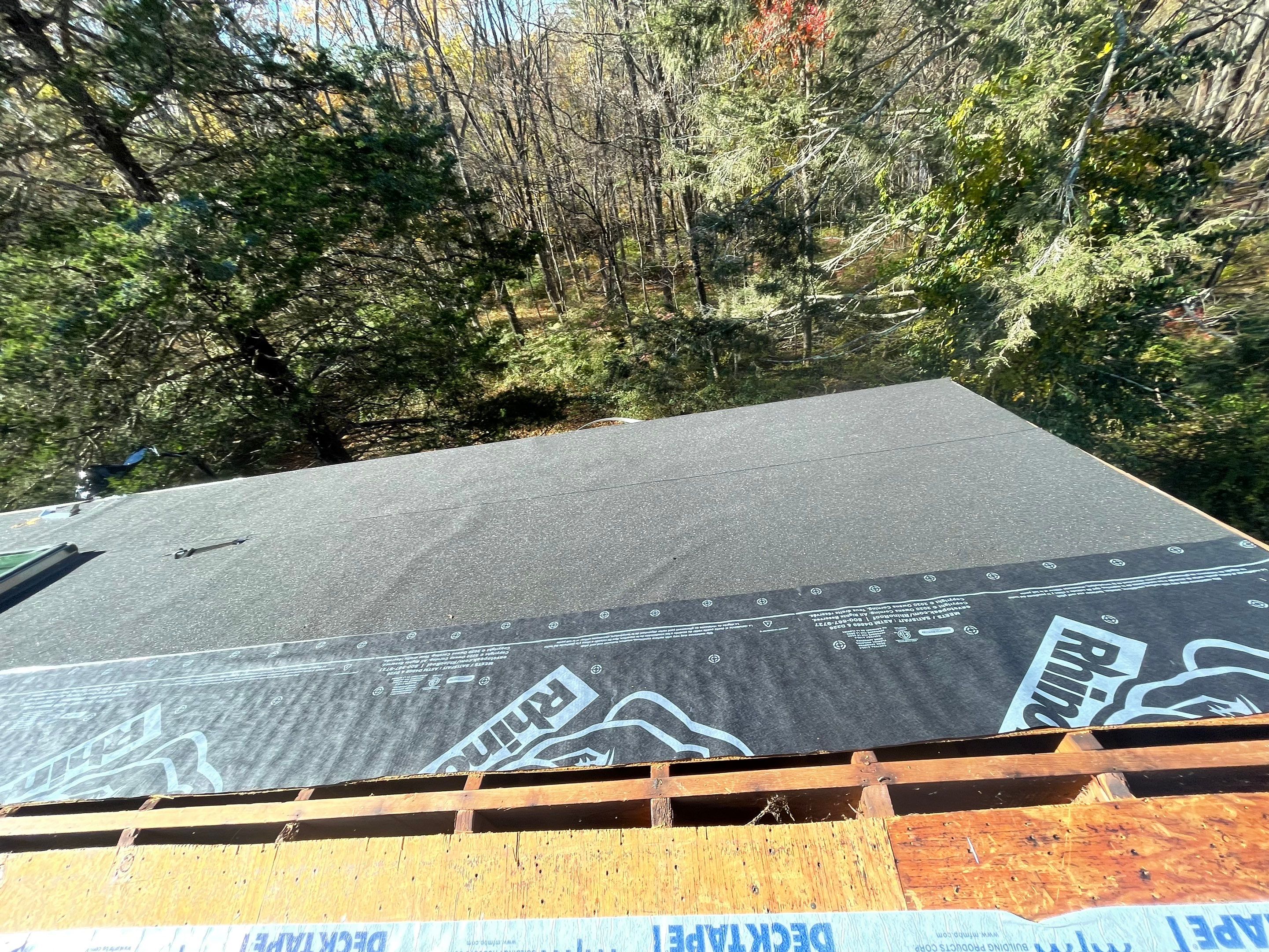 Residential Roofing Installation using Owens Corning TruDefinition Duration AR - Estate Gray & White Double 4 Siding by A Plus Exterior