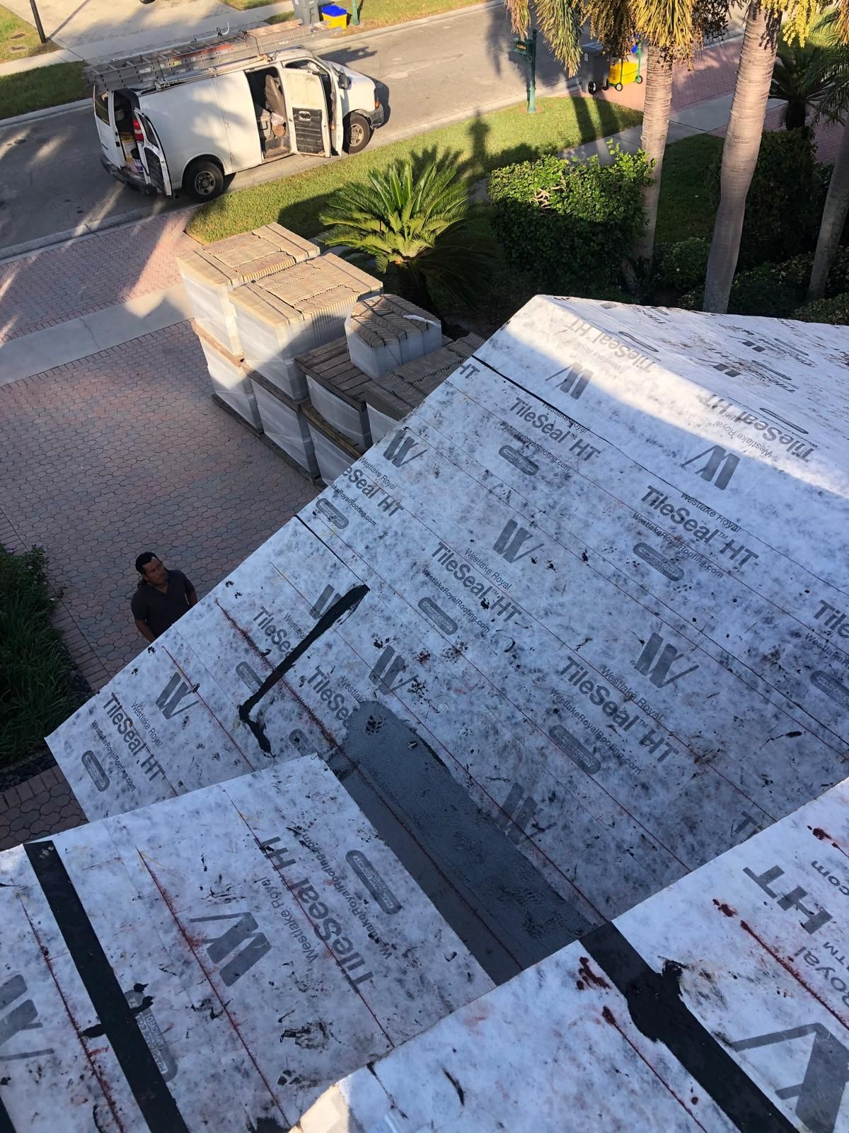 Concrete Tile Roof Replacement and Wood Decking Repair in Boca Raton by Aastro Roofing