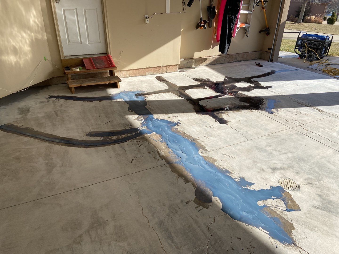 Garage using Slate Stone by Select Painting, Coatings & Garage Cabinets