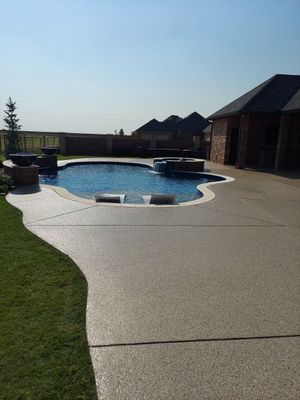 Patio & Pool Deck Coating with Pecan