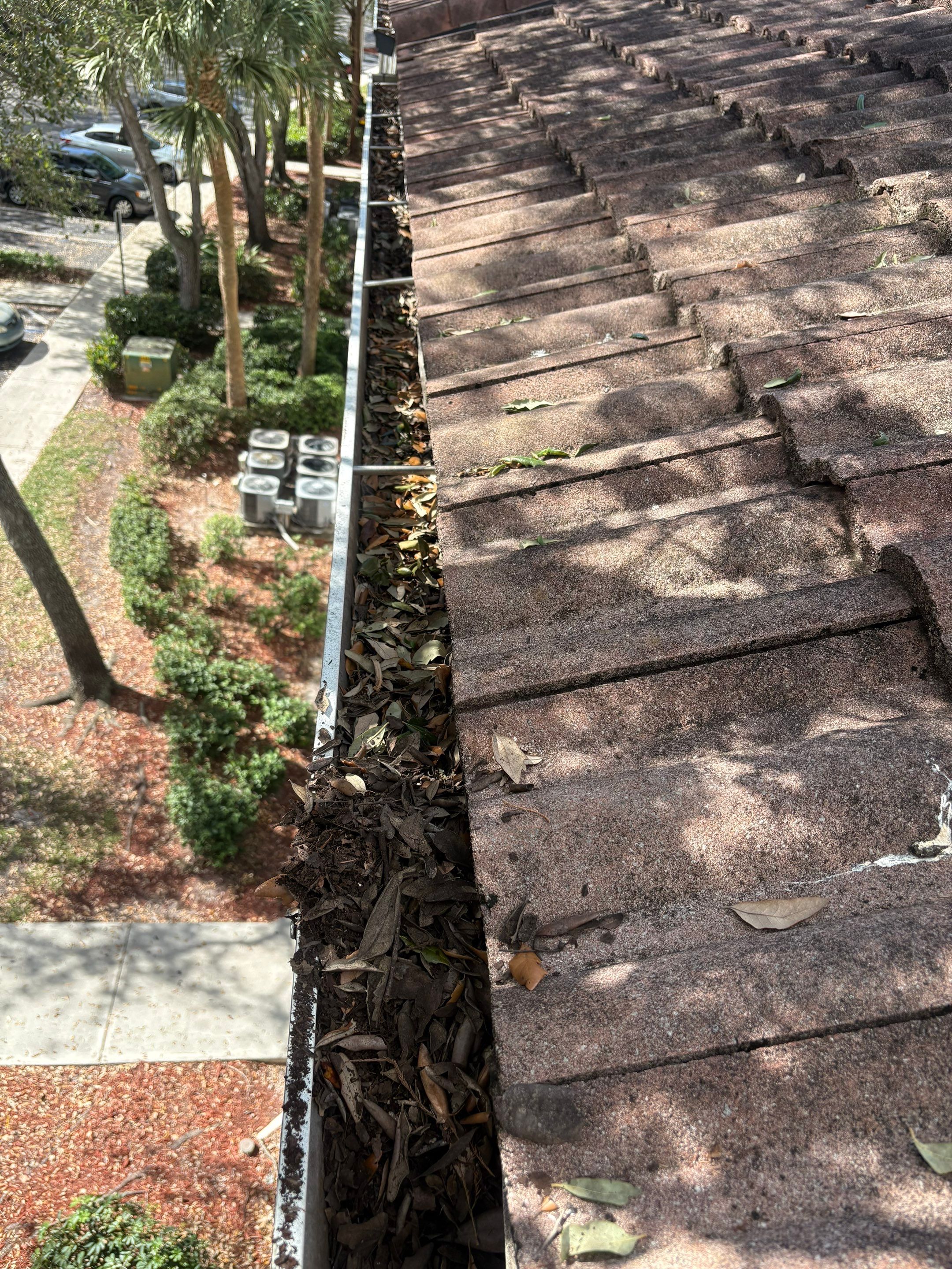HOA gutter cleaning before