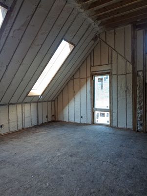 New Home Construction using open cell spray foam