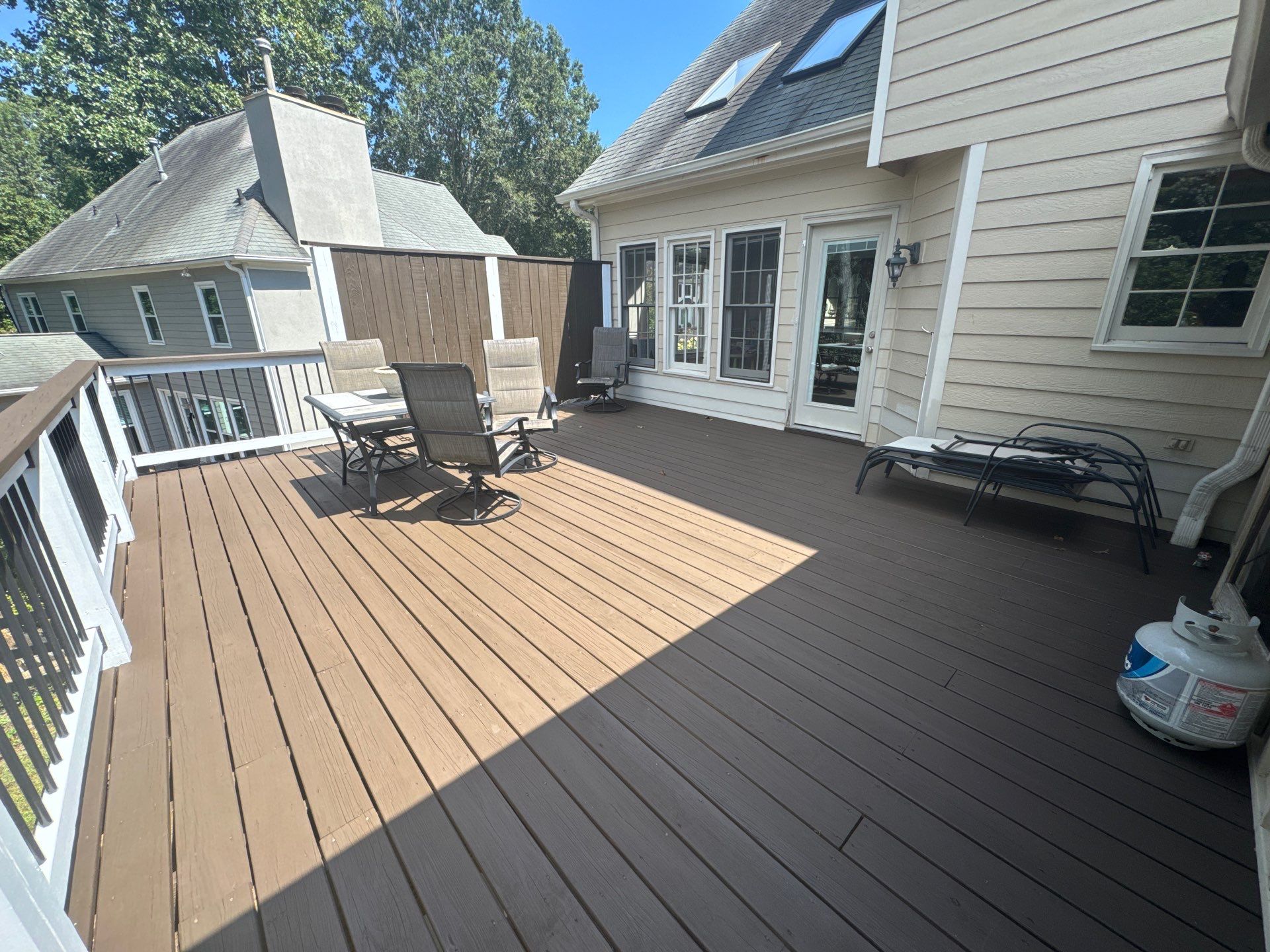 Modern Deck and Staircase Refinishing in Acworth, Georgia by Swift Home Renovations