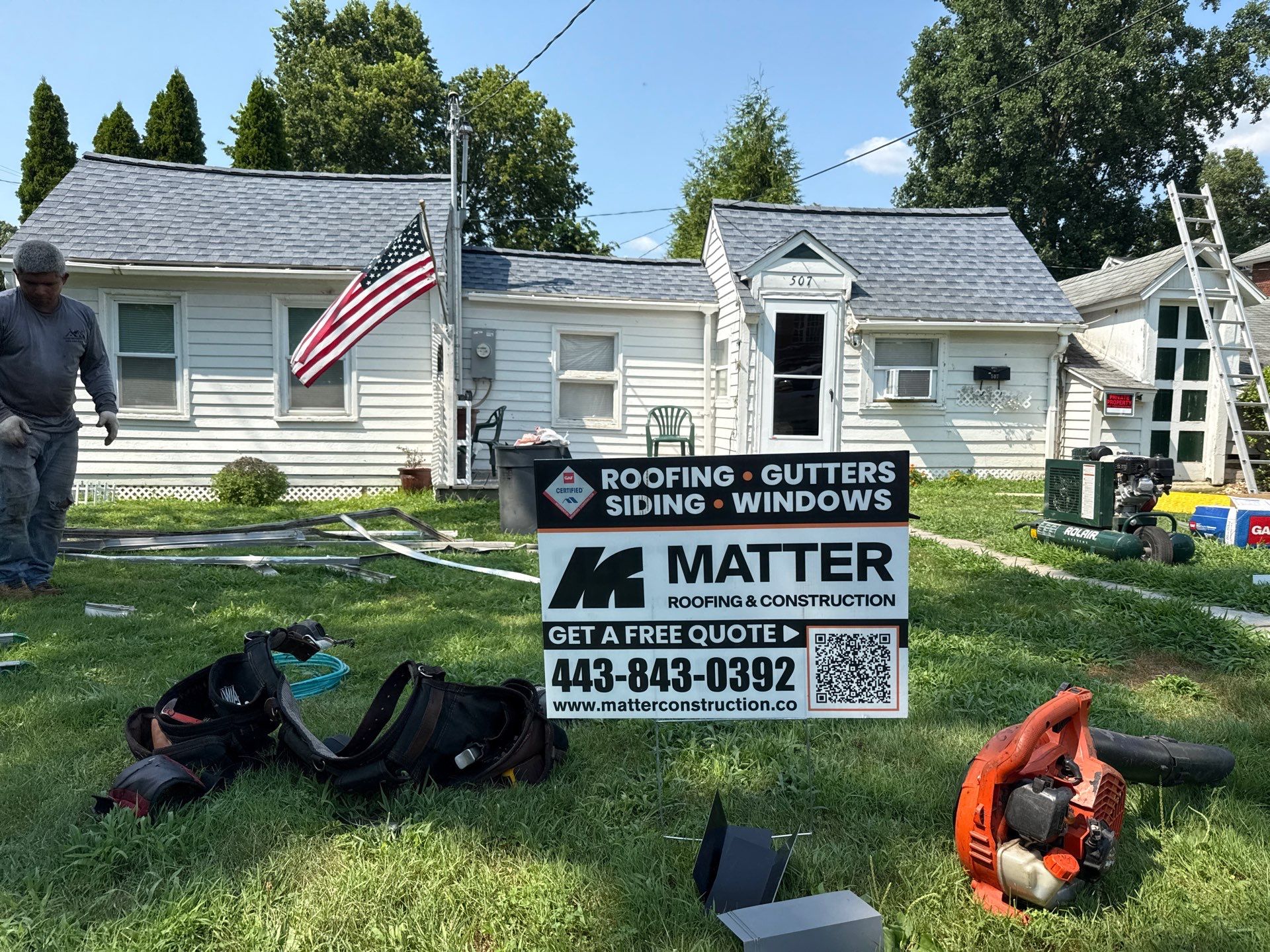 Residential Roofing Installation using GAF Timberline HDZ by Matter Roofing & Construction
