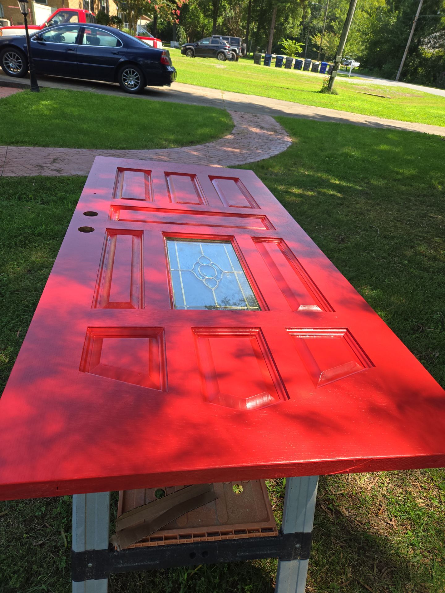 From Stained to Stunning: Custom Front Door Finish! by A Step Above Handy LLC