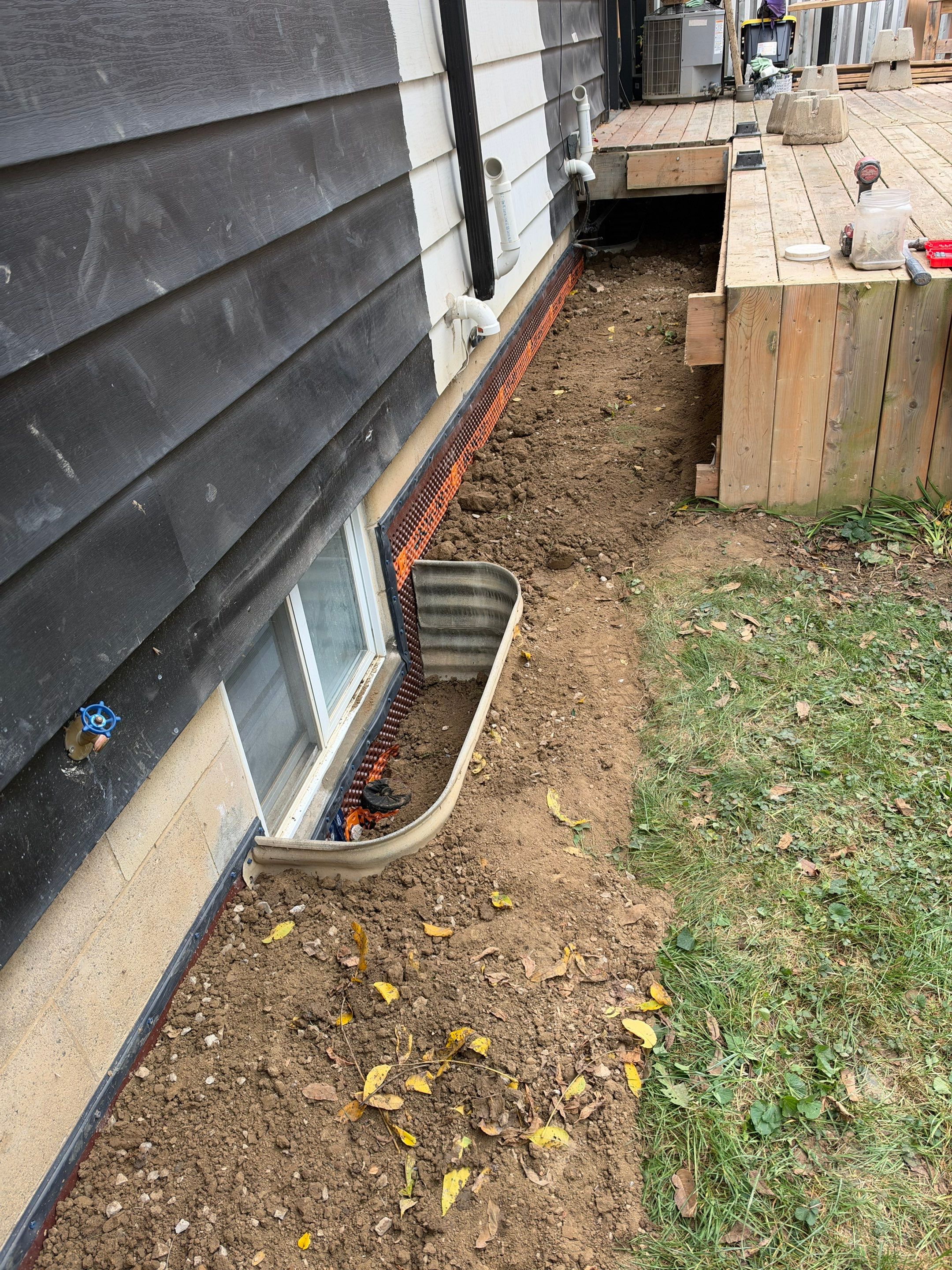 Exterior Foundation Waterproofing and Weeping Tile Installation in Hamilton by Canada Waterproofers Inc
