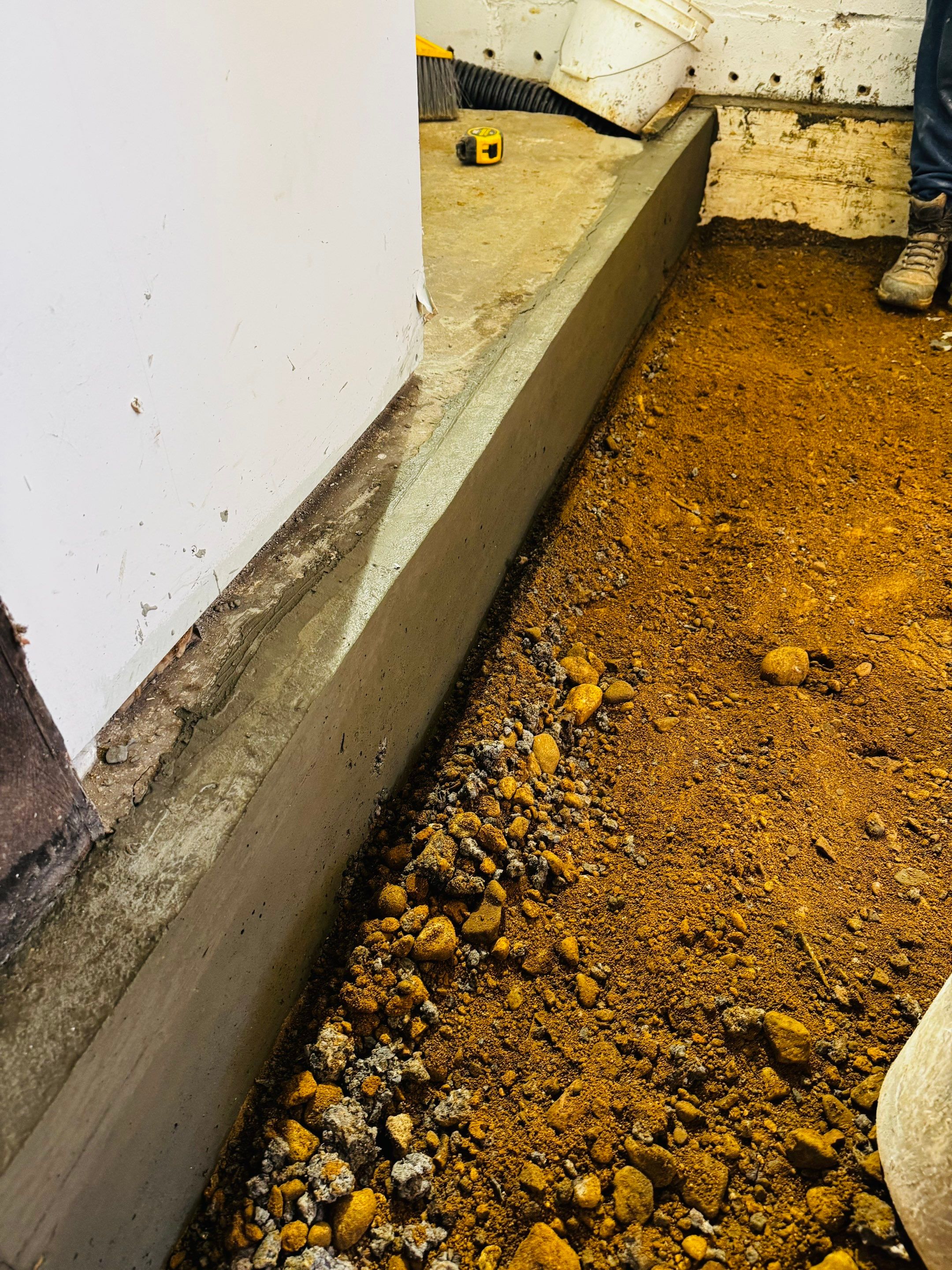 Concrete Floor Replacement and Interior French Drain Project in Morris Plains, New Jersey by Pure Service Pro, LLC 