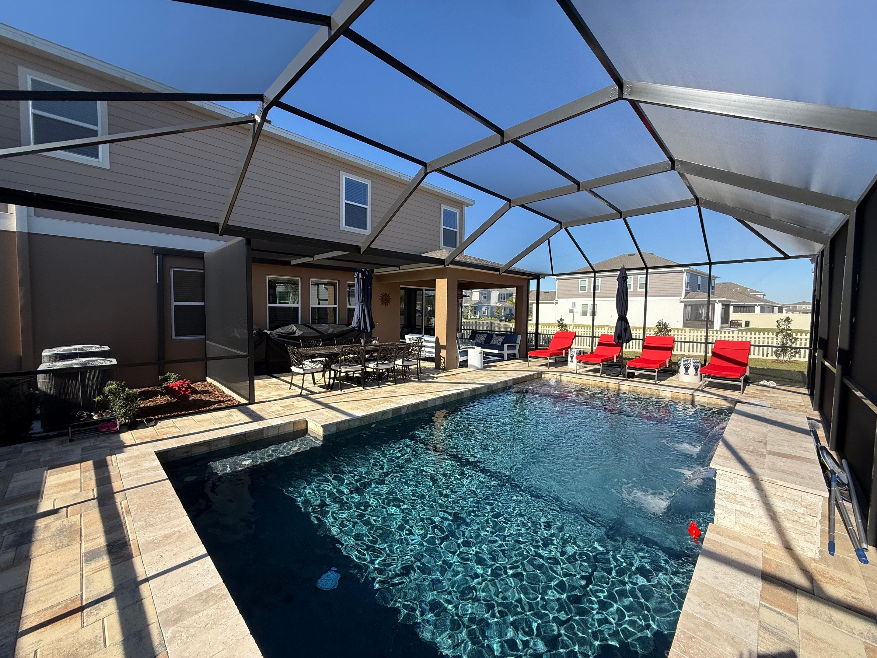 New pool enclosure by Courtesy screening