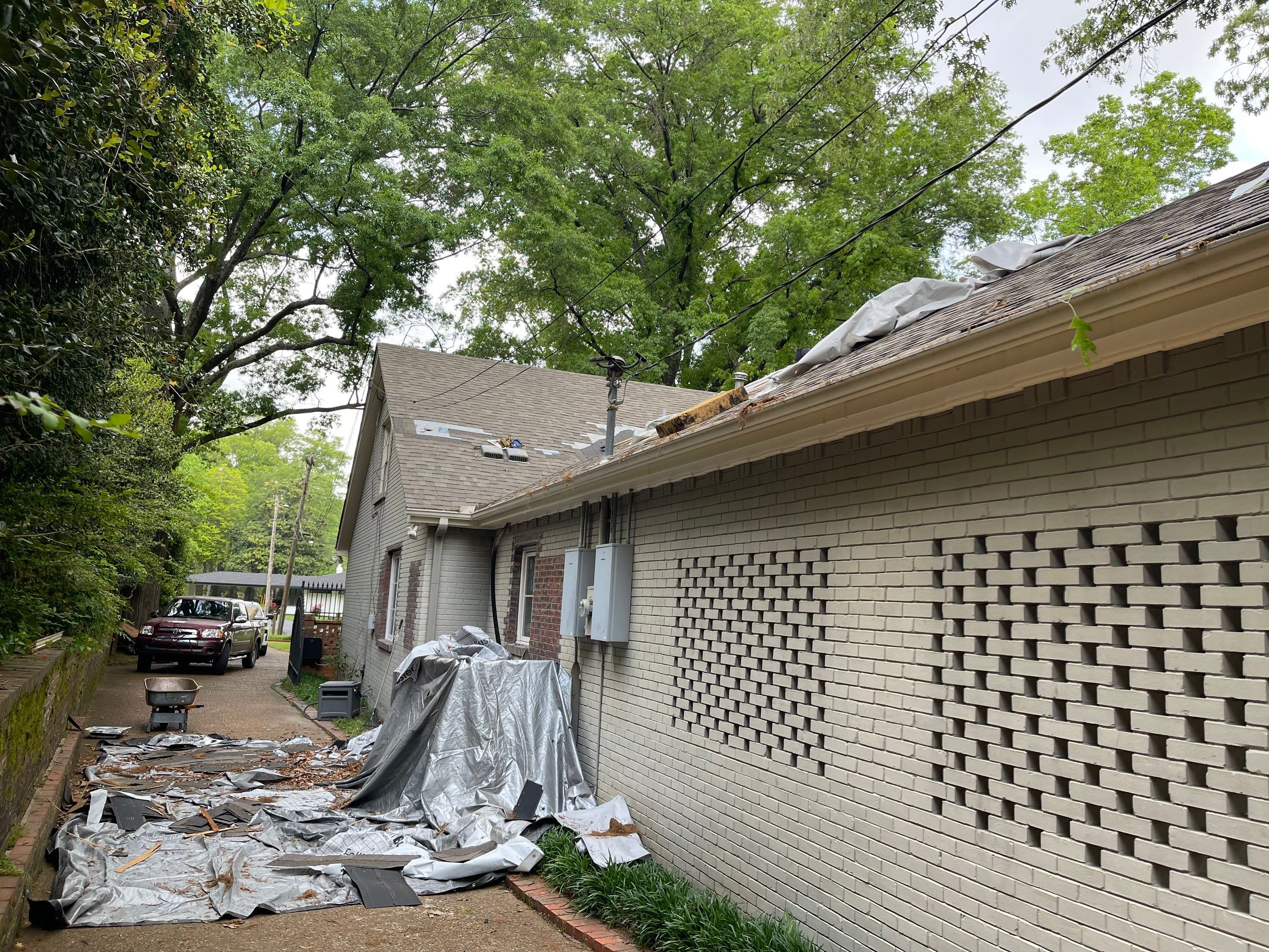 Architectural Shingle Roof Replacement with New Skylights in Memphis by Revival Roofing Services