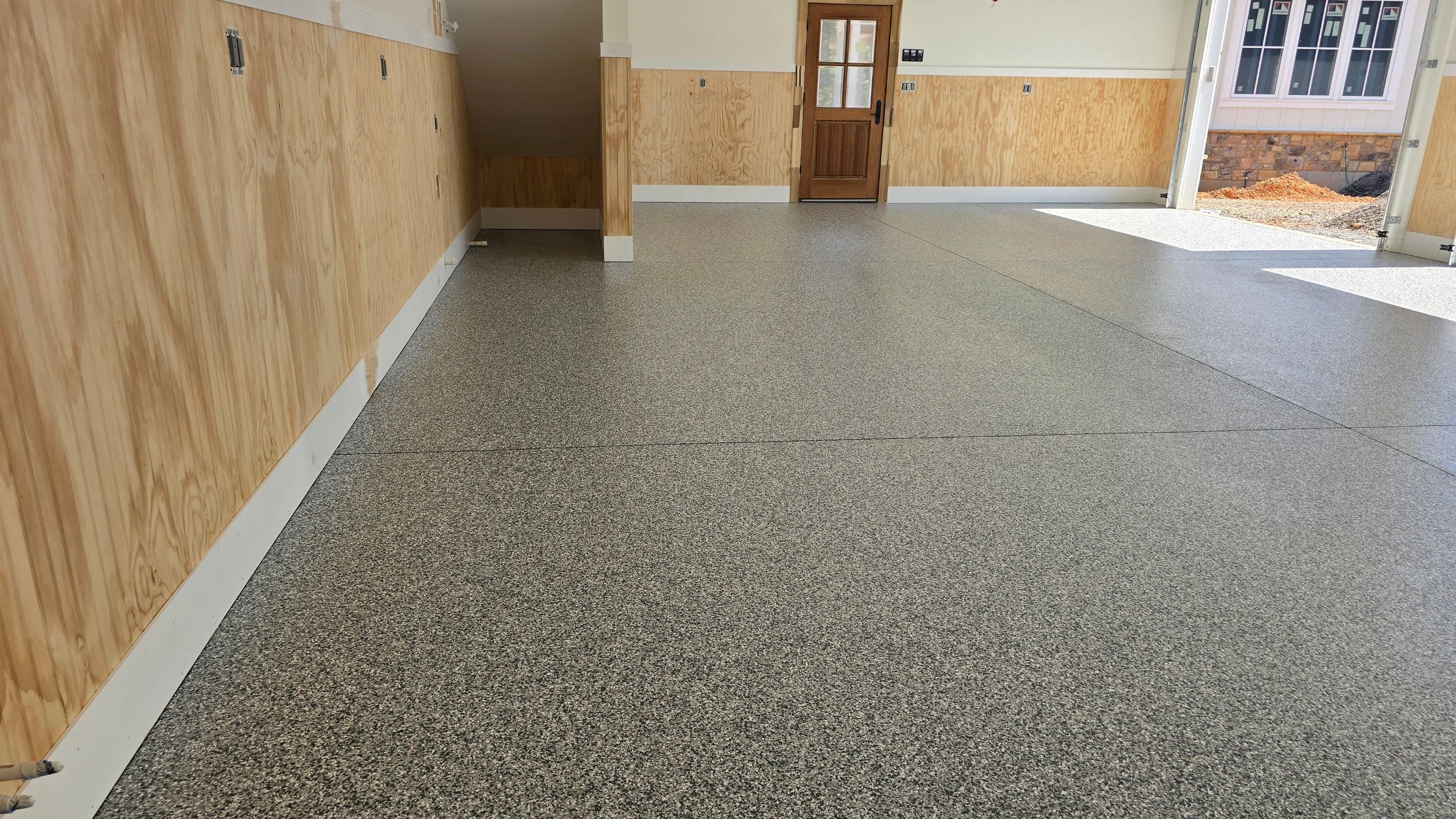 Garage using Gravel by Elite Floor Solutions
