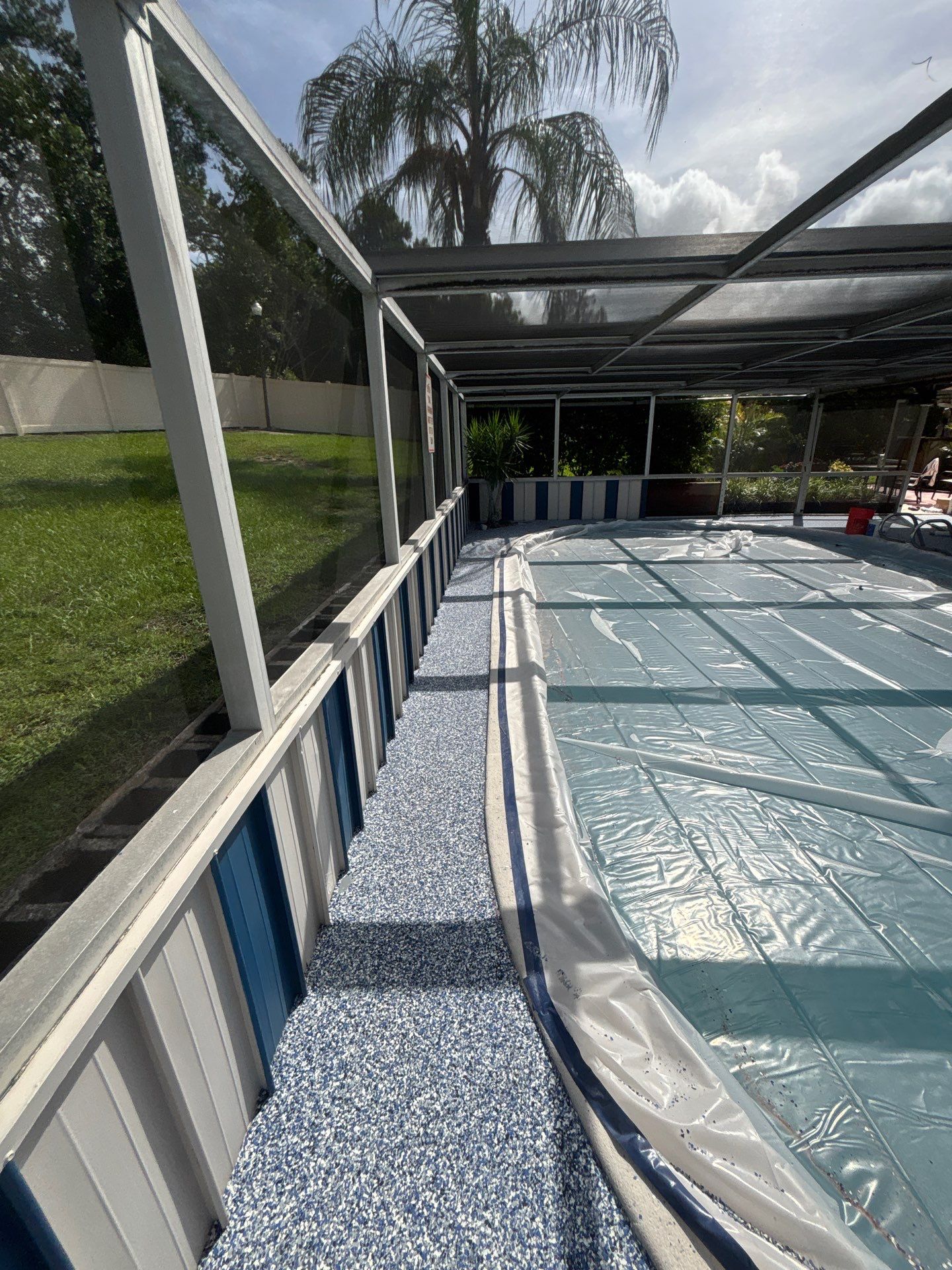 Lake Wales Pool Deck Concrete Coating with Orbit Flake by Performance Floors & Coating