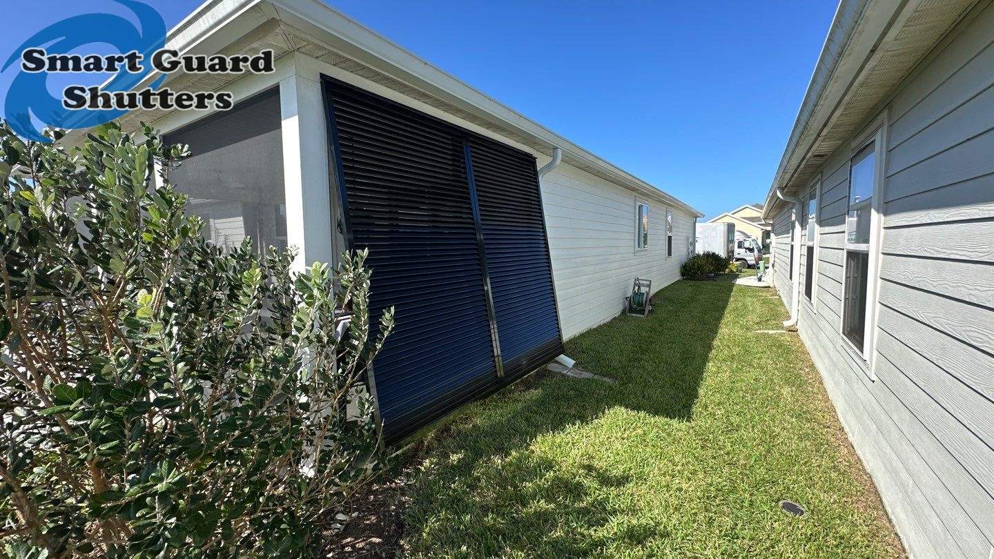 Decorative Bahamas in Jet Black by Smart Guard Shutters