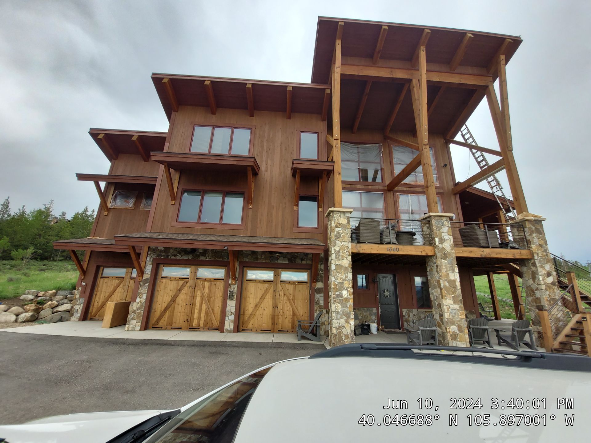 Exterior Painting Using Stain by Wheatley Creek Services