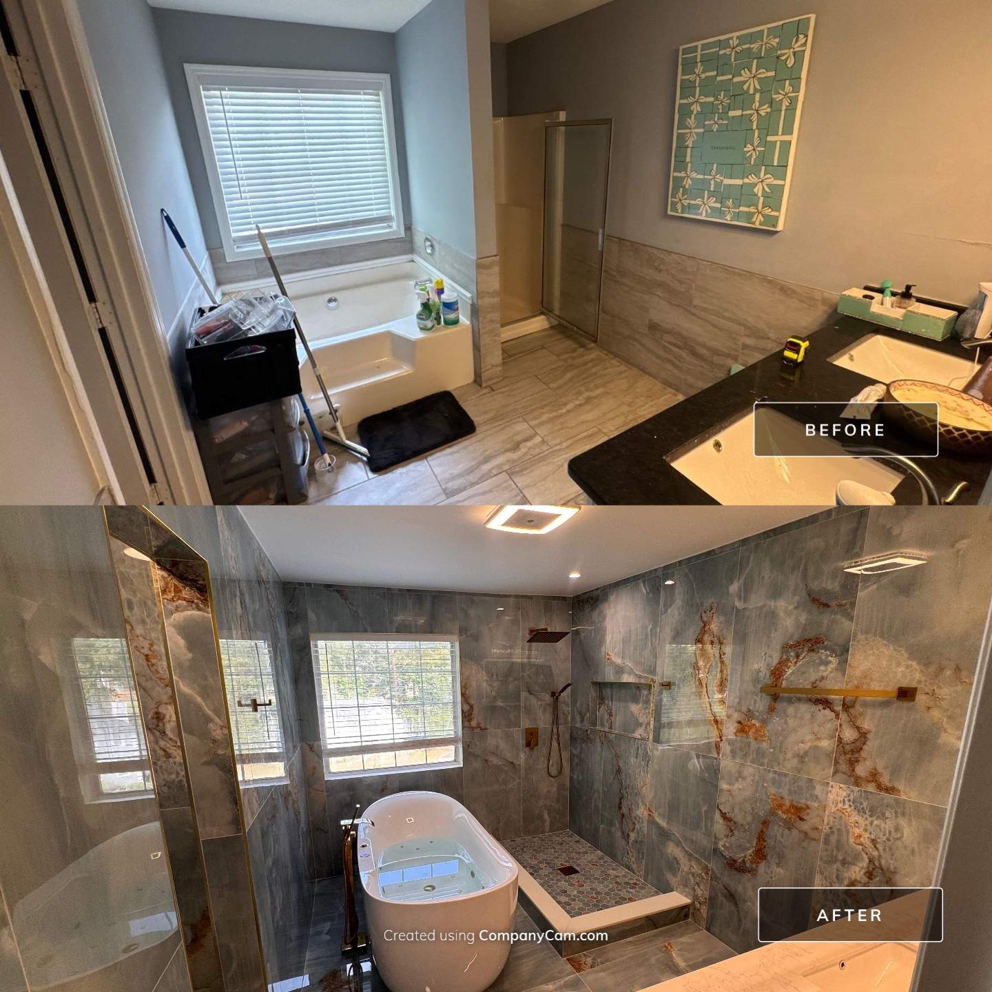 Master bathroom renovation by Prudencio