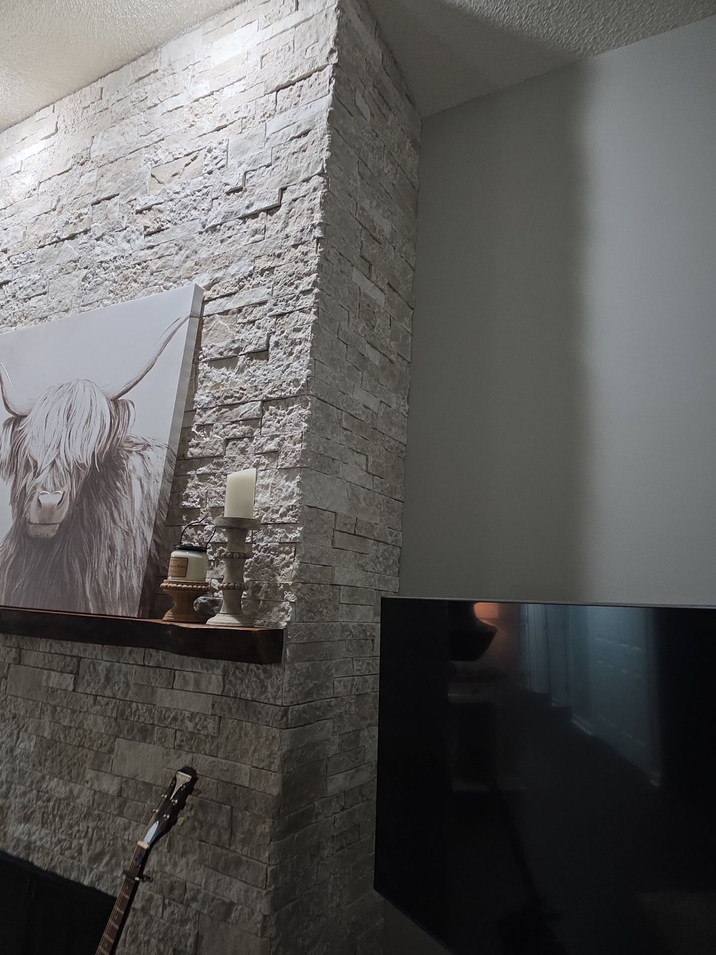 Holly Springs Fireplace Transformation — Full-Height Stone Feature Wall
 by Elite Remodeling and Design LLC