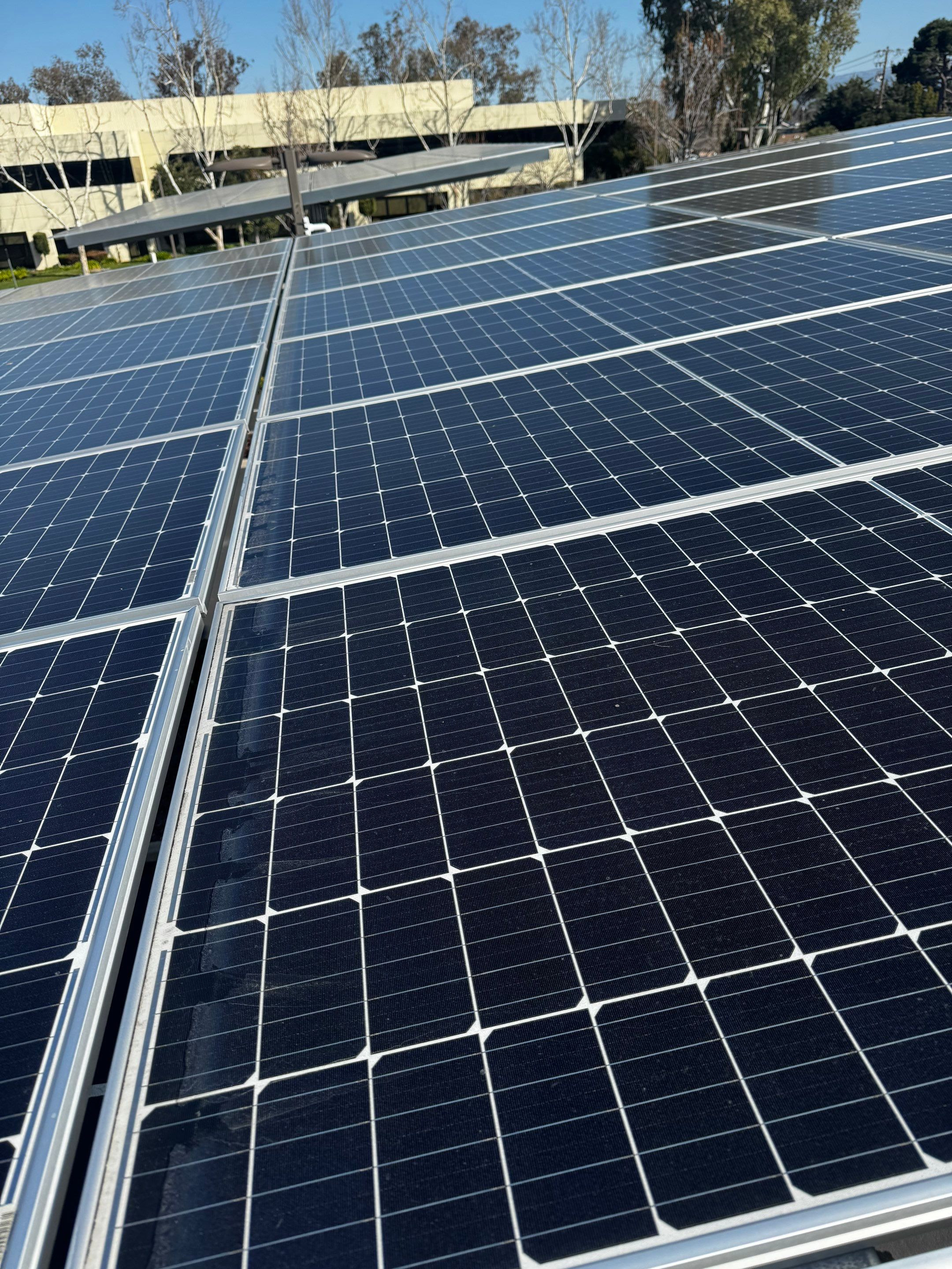 Commercial Solar Panel Cleaning using Deionized Water by All One Solar Shine