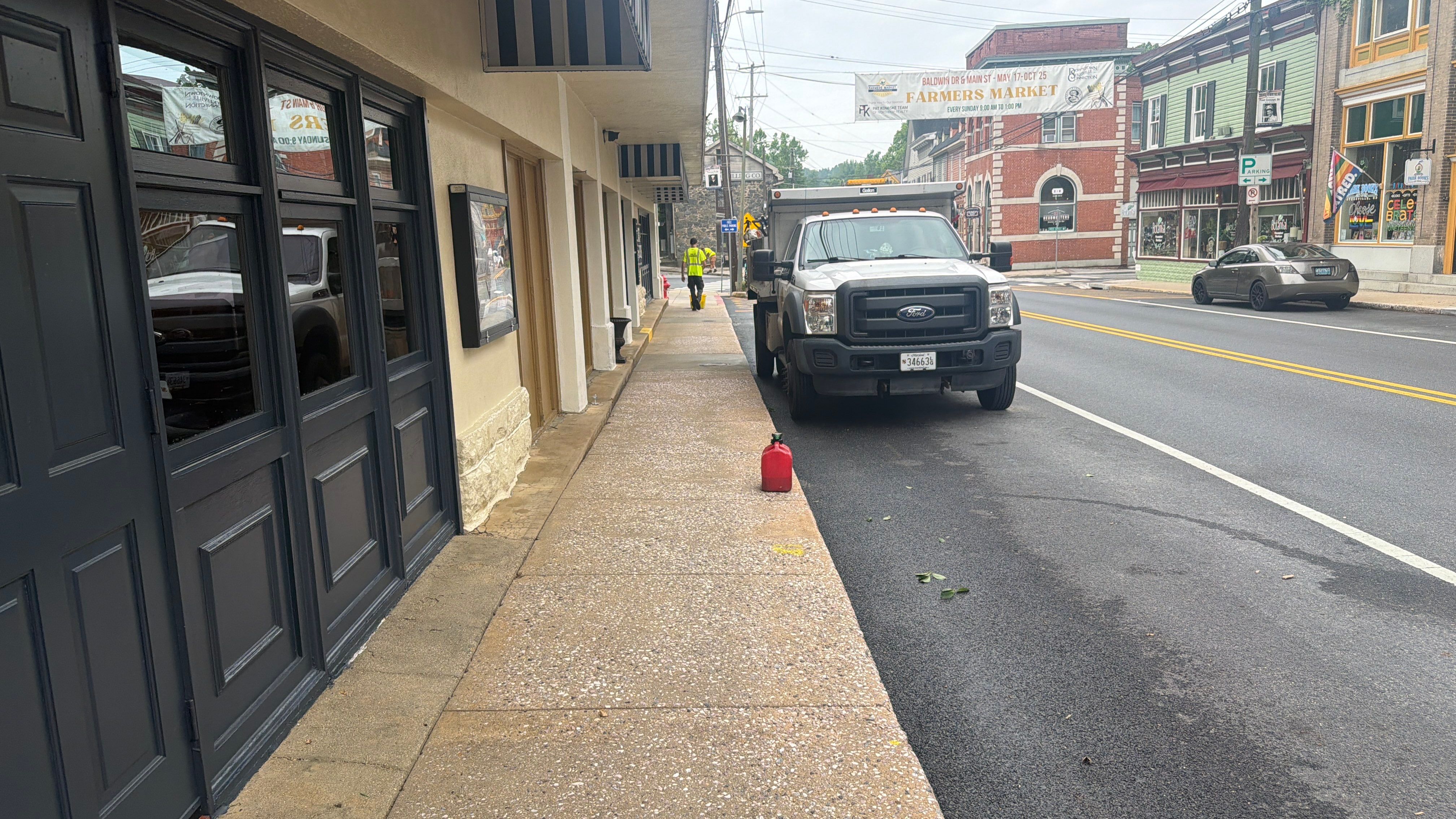 Commercial Exterior Cleaning and Concrete Washing for Sykesville Restaurant by Baltimore Pressure Washers Inc.