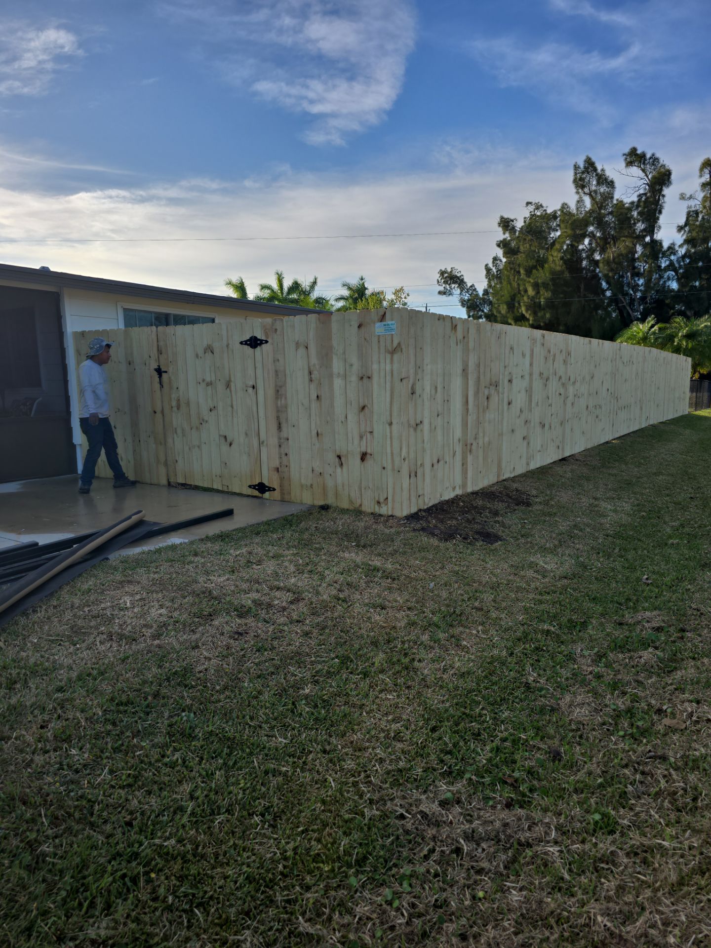 Wood and Chain Link Fence in Port Charlotte by True Fence LLC