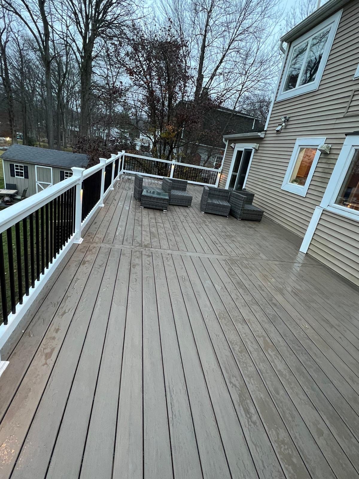 Deck Resurface + Extension  in Randolph by deck guardian