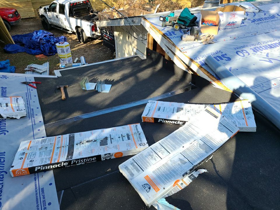 Residential Roofing Installation using ATLAS Pinnacle Pristine Shingles by Harvey Roofing & Construction