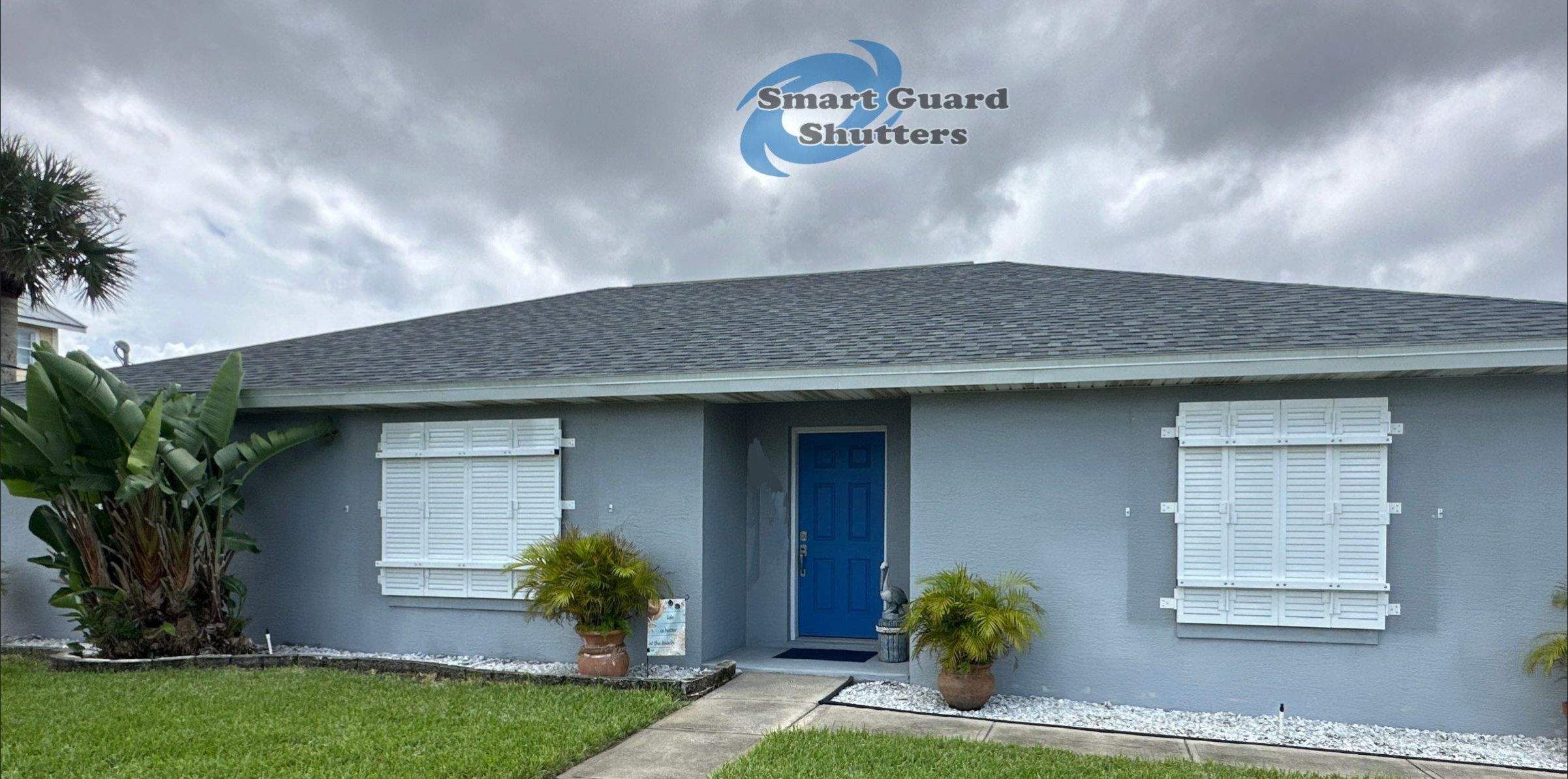 Impact Colonial Shutters in Signal White by Smart Guard Shutters