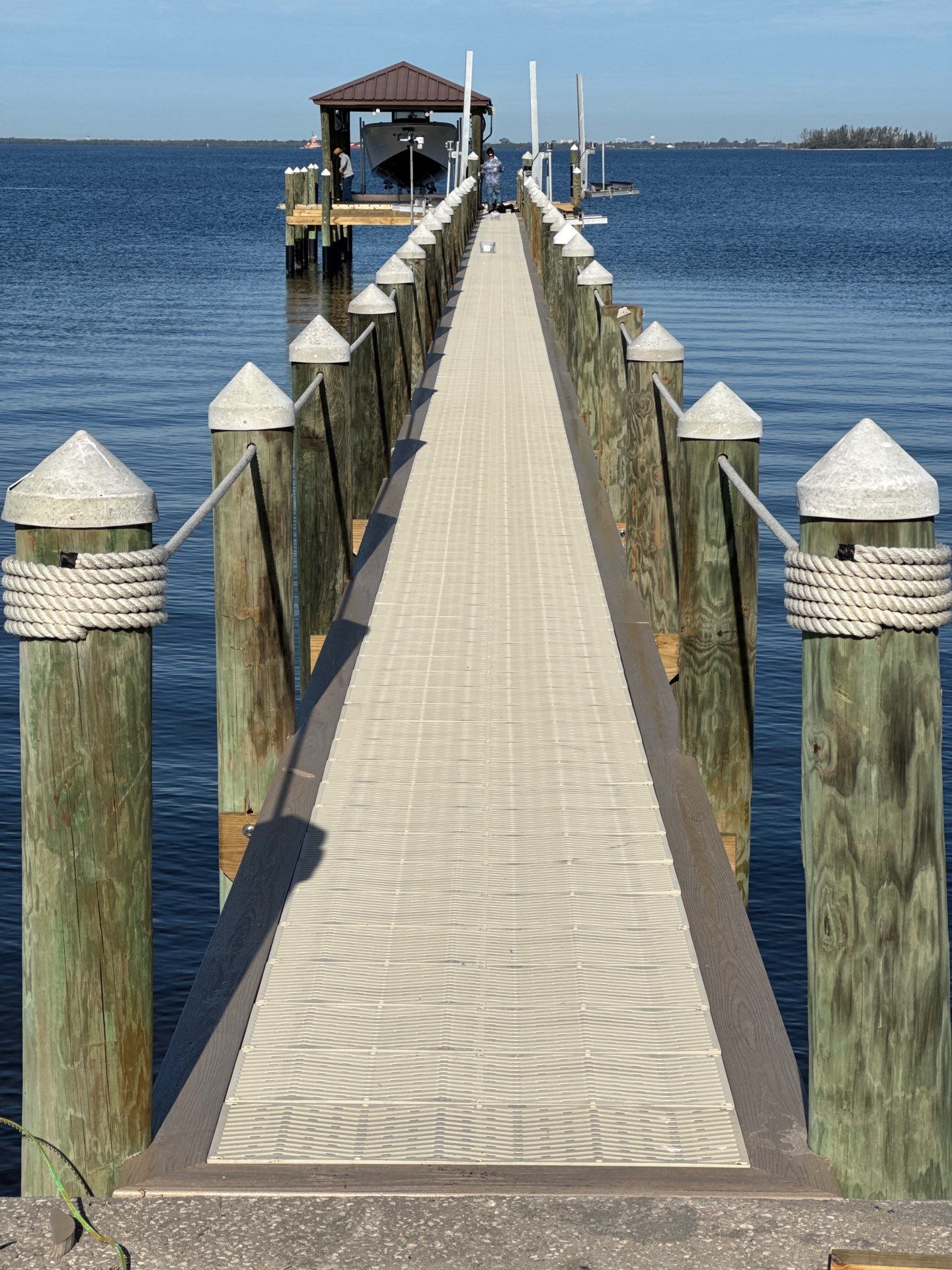 Dock Repair using Sure Step Decking  by Elite Marine Dock & Seawall