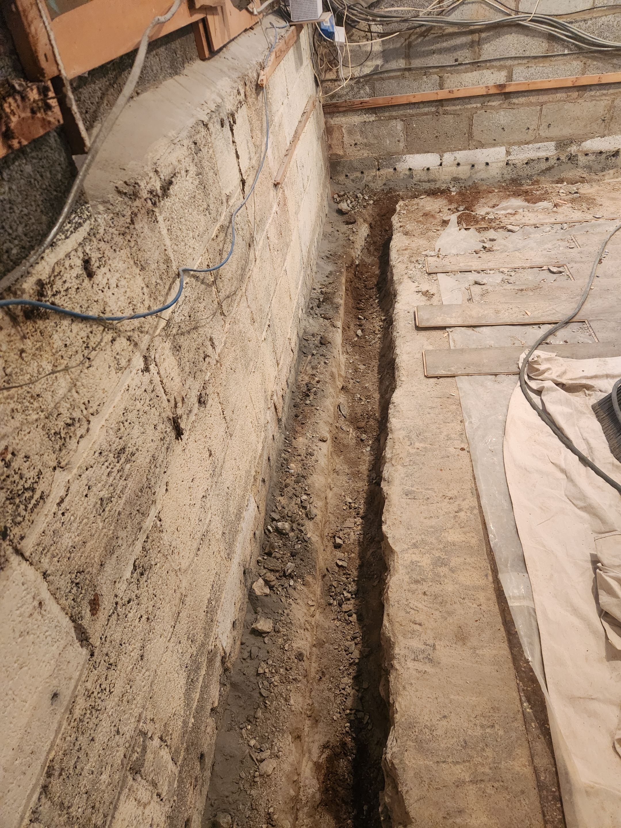 Interior French Drain West Orange NJ by Pure Service Pro, LLC 