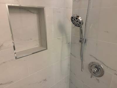 Tub to walk-in shower conversion