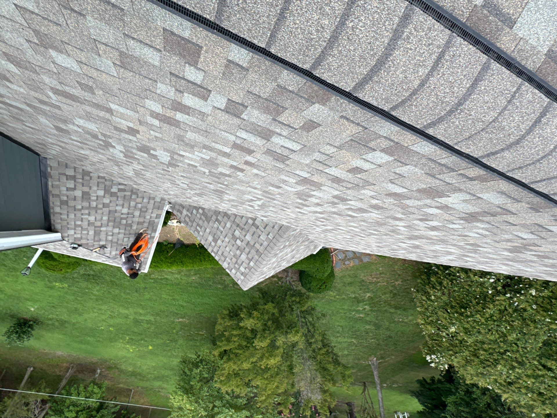 Roof Replacement and White Gutter Installation in Gloucester by Cade Construction