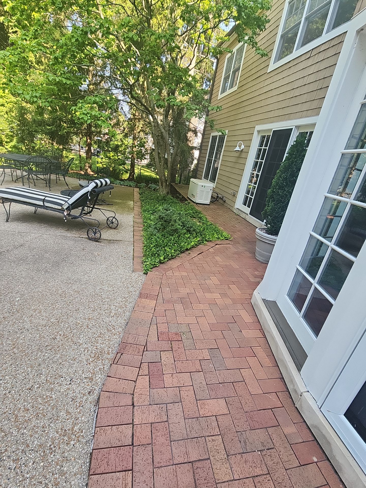 Highland Park brick cleaning by Northern Power Washing LLC.