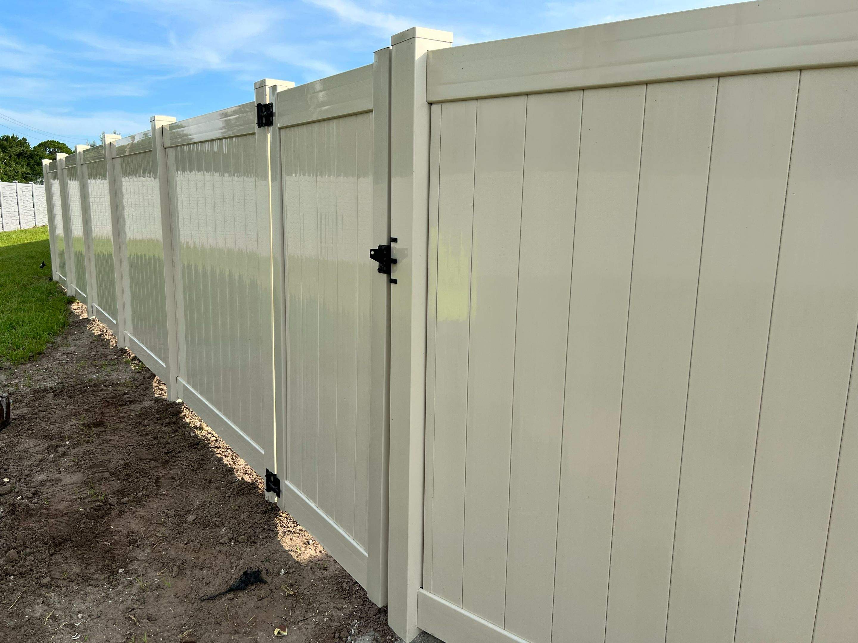 Bradenton, FL 6ft. Tall Tan Vinyl Privacy Fence  by Asap fence and gates, LLC