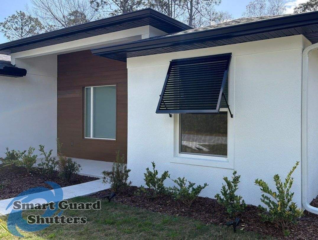 Decorative Bahama in Jet Black by Smart Guard Shutters