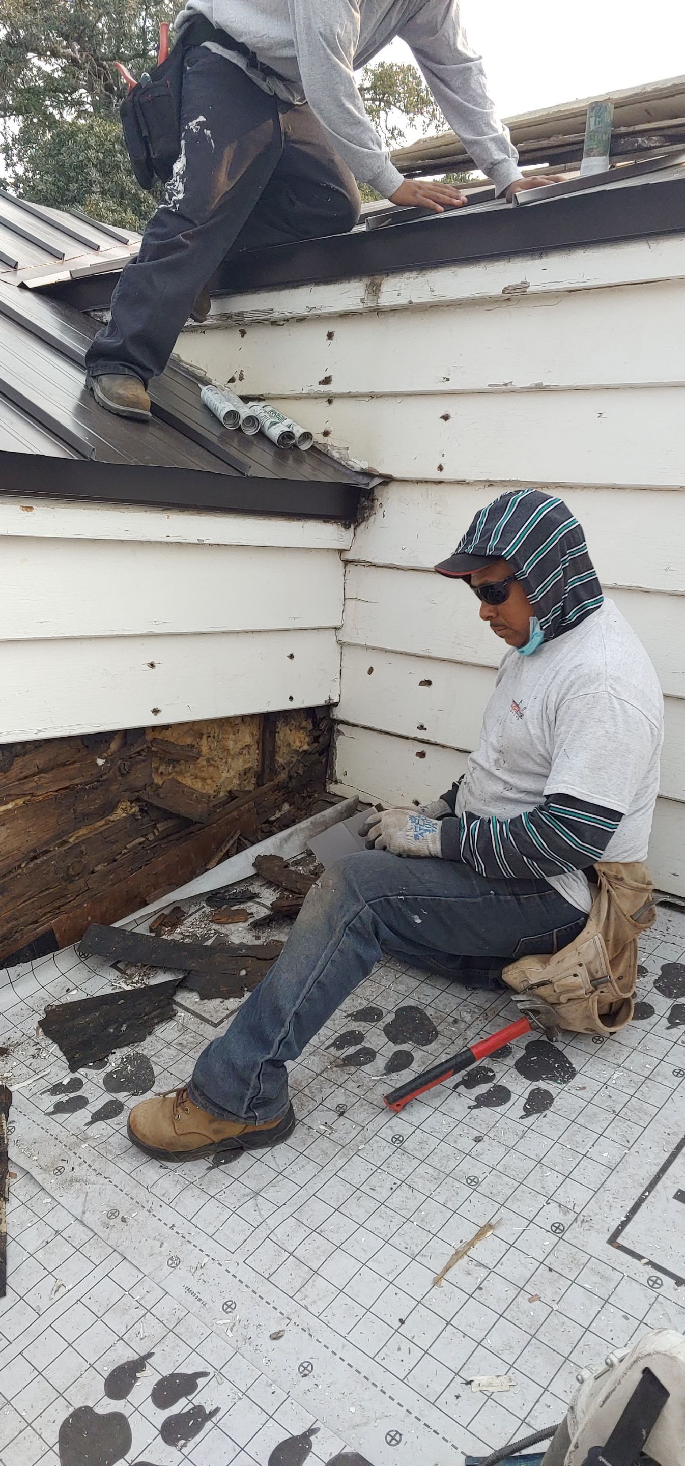 Residential Roofing Installation using Standing seam metal roofing system by Straight Edge Roofing Inc