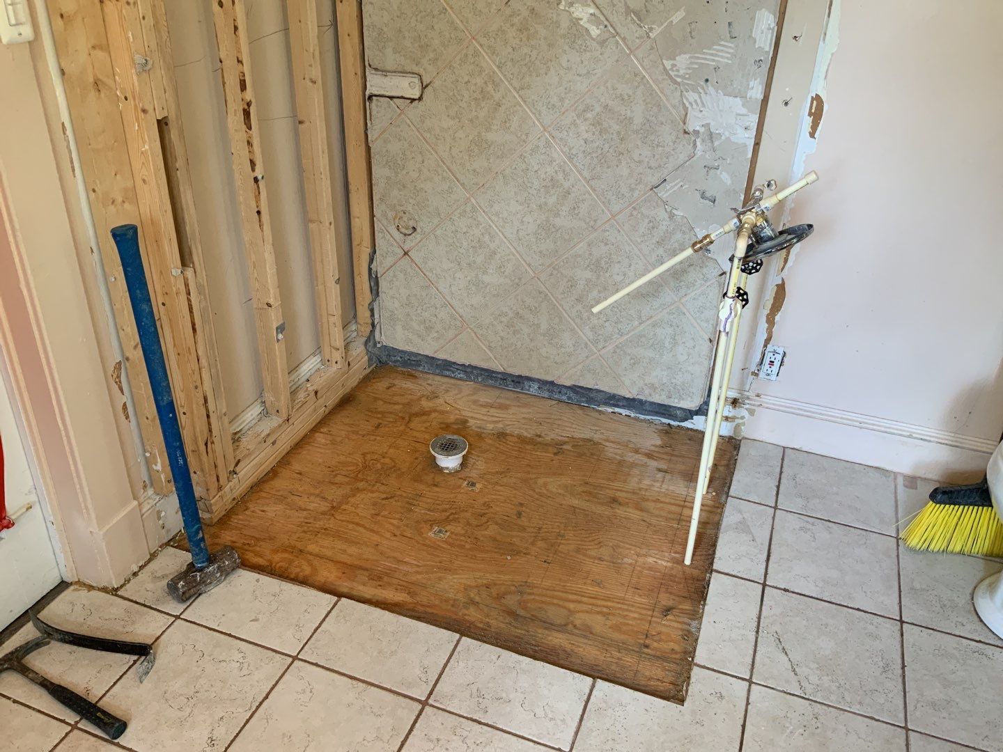 Bathroom Remodel using New Bathroom Tile and Tube by Alpha Design Services