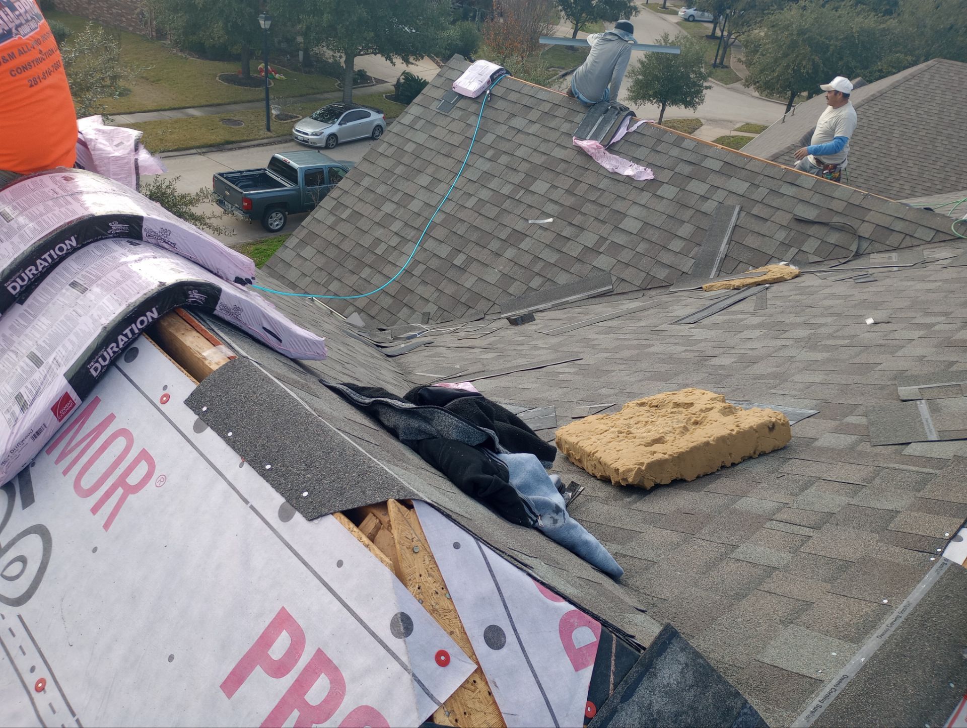 Residential Roofing Installation using Owen's Corning Duration (Lifetime) Shingles by Roof Repair Company