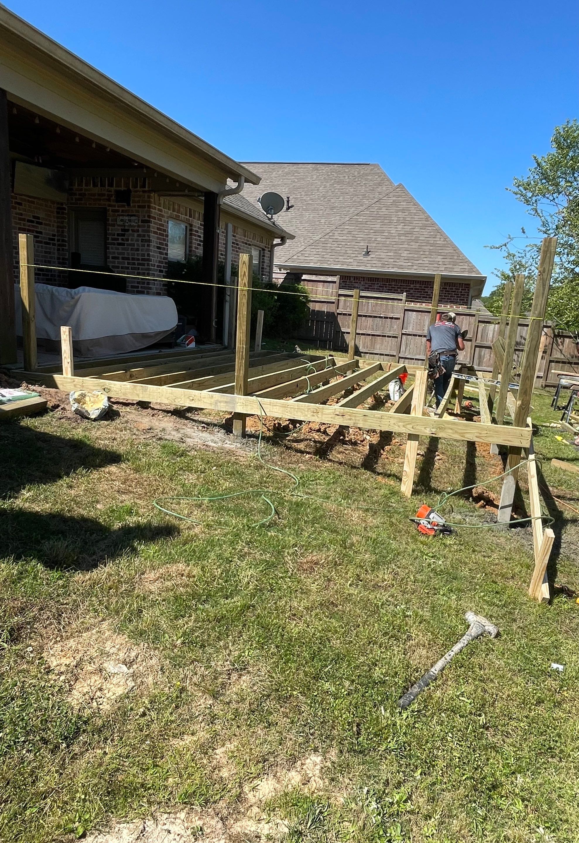 Treated Pine Deck by Roberson Construction LLC