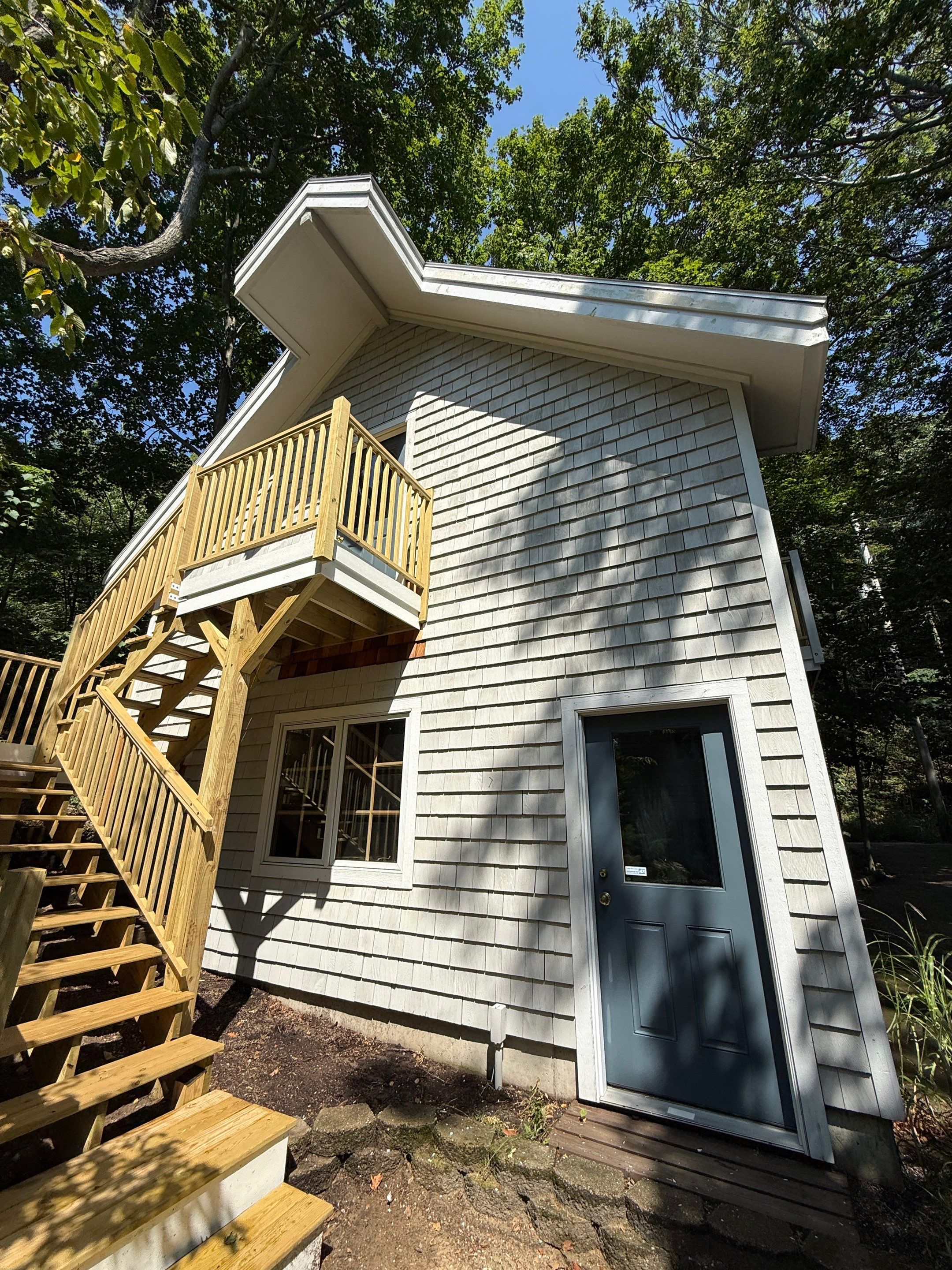 Lakefront Deck Pressure Washing, Exterior Wood Staining, and Painting in West Olive MI by Gordon Painting