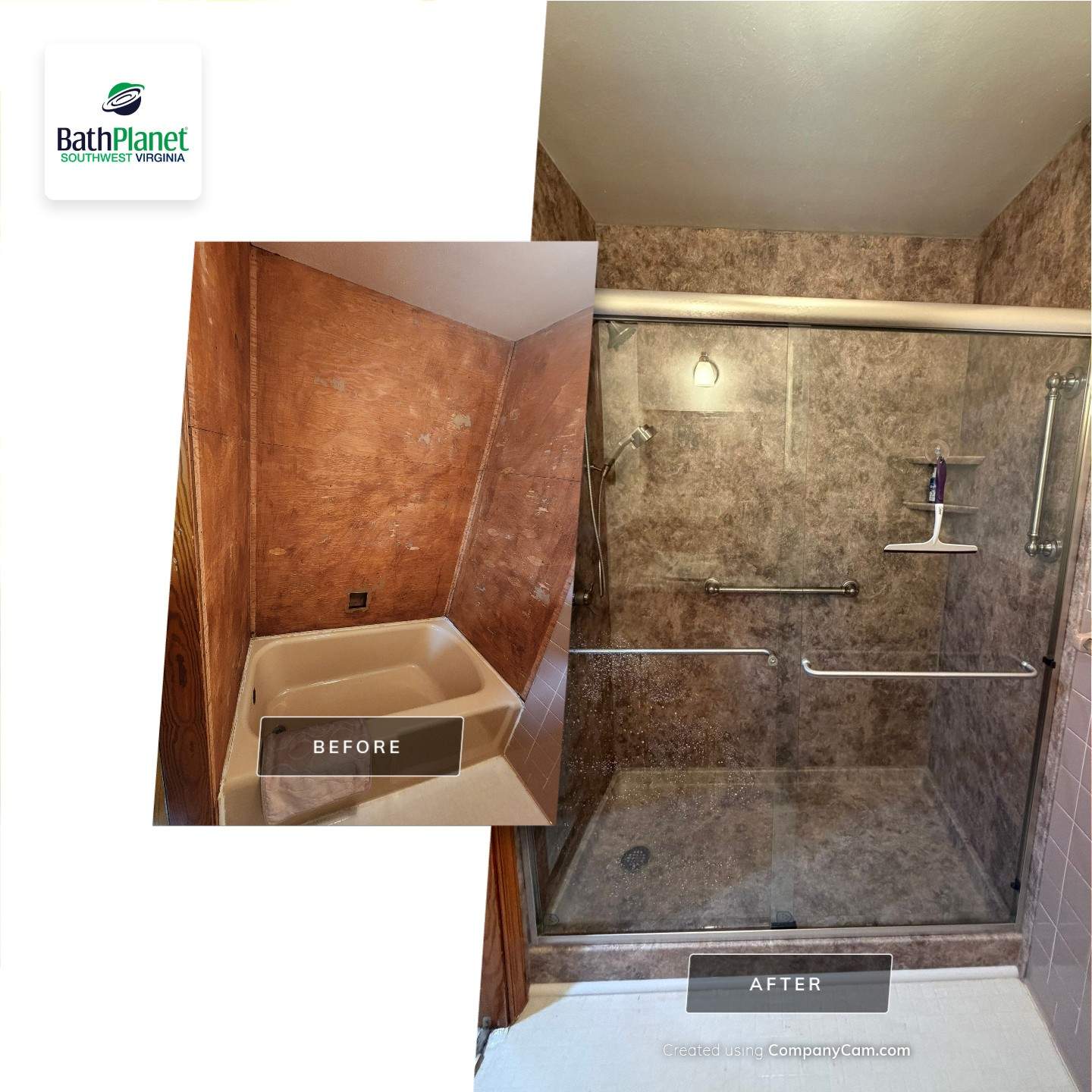 Tub to Shower by BathPlanet SW Virginia