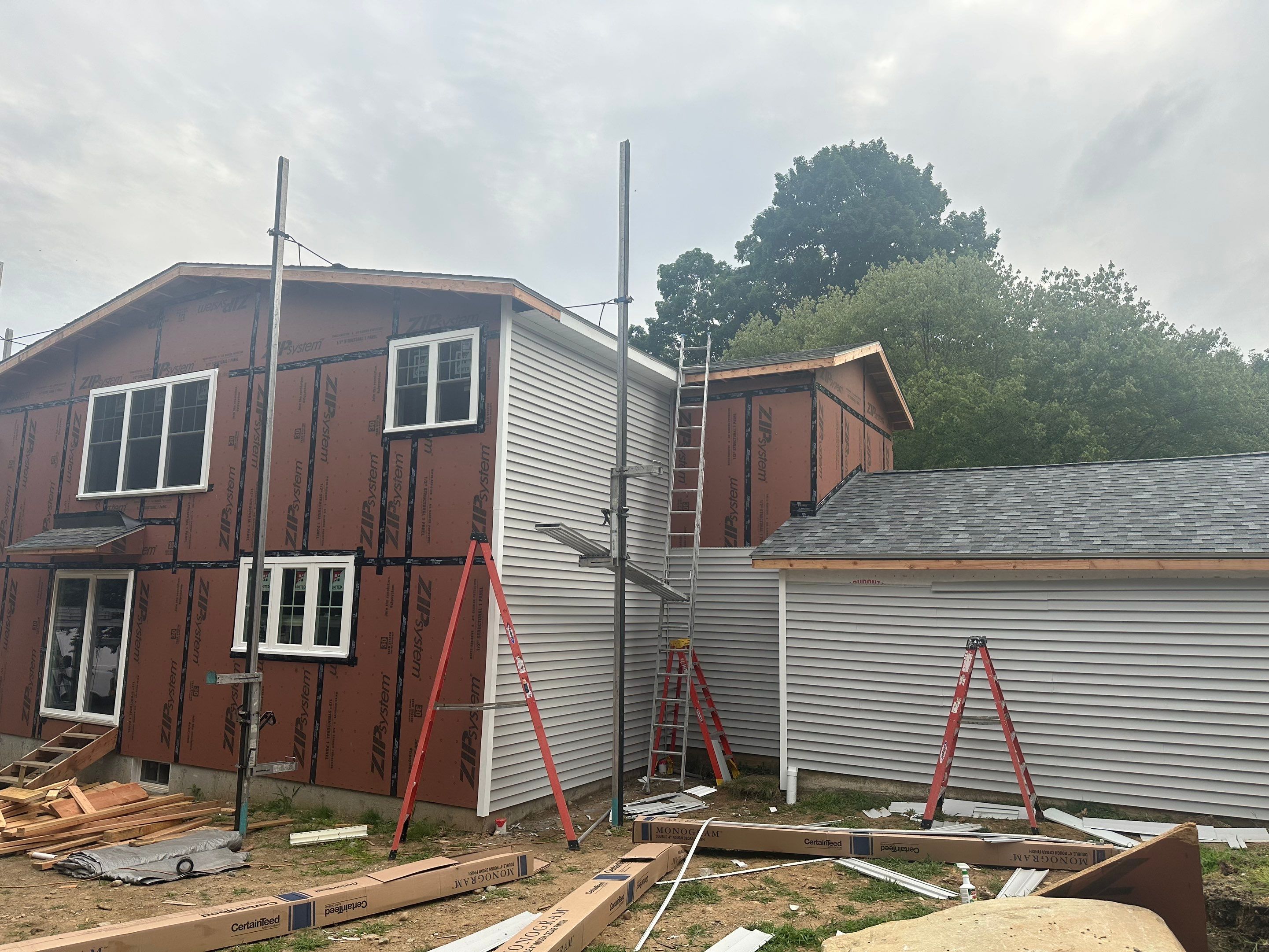 Residential Roofing Installation using Owens Corning TruDefinition Duration AR - Slatestone Gray by A Plus Exterior