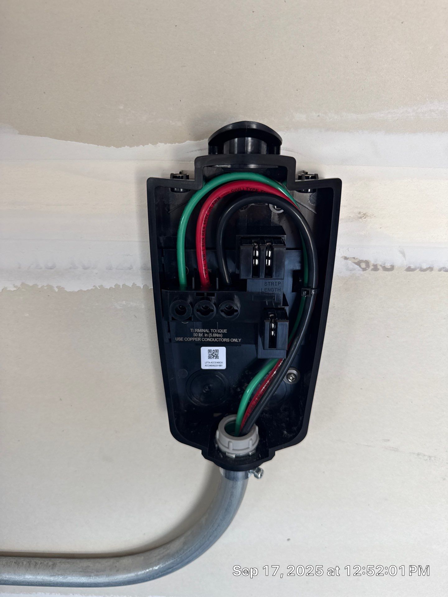 Tesla charger installed in Crystal Lake IL.  by GSHA Services LTD